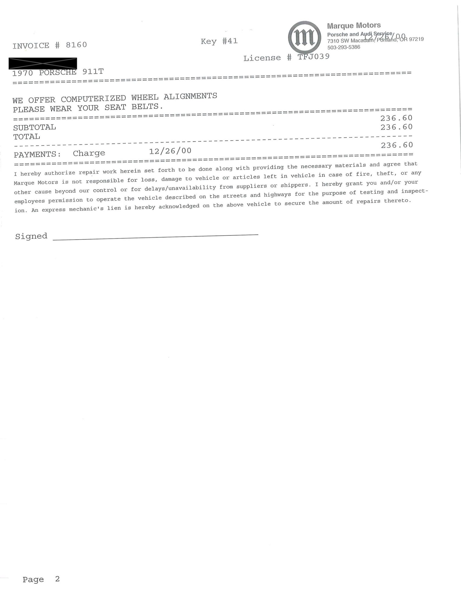 Service record