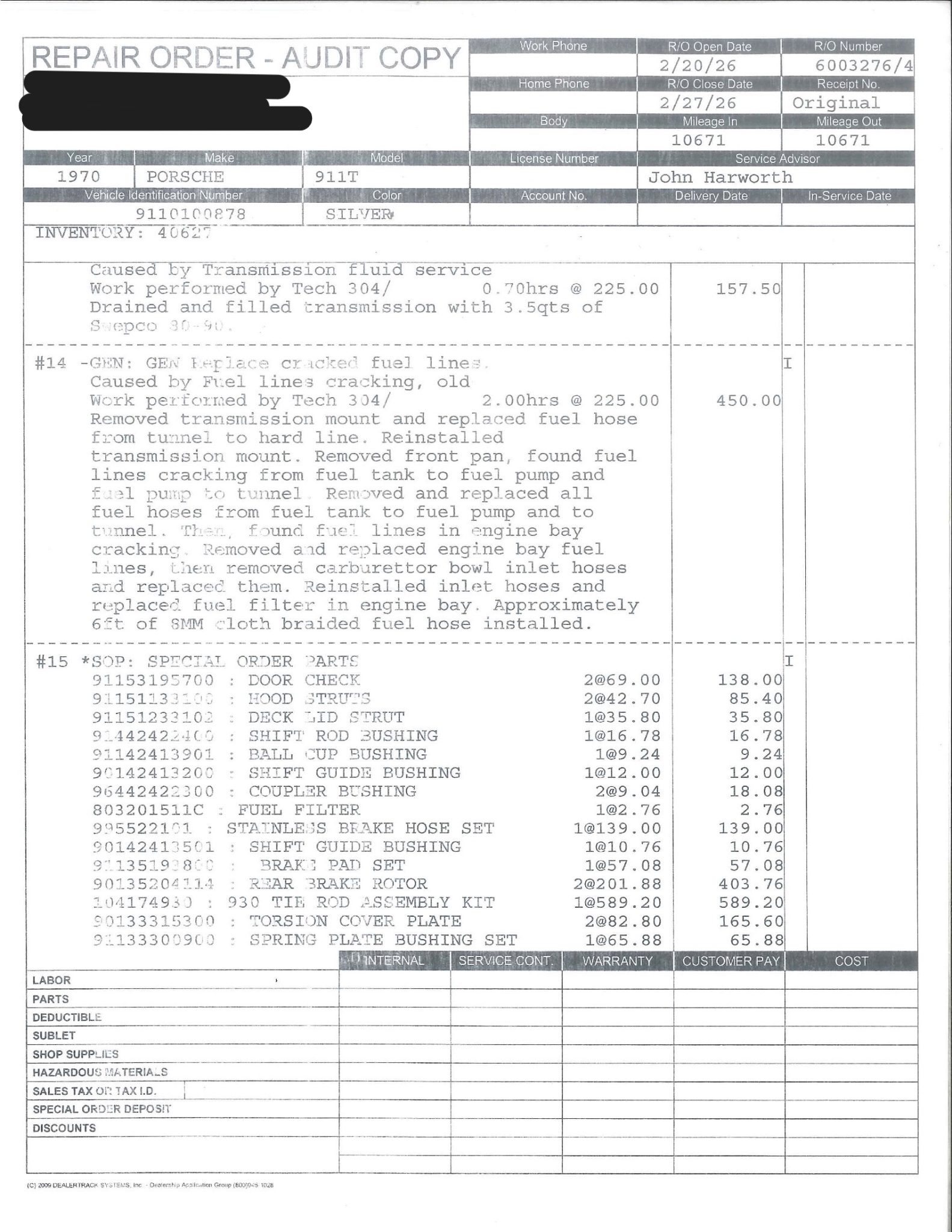 Service record
