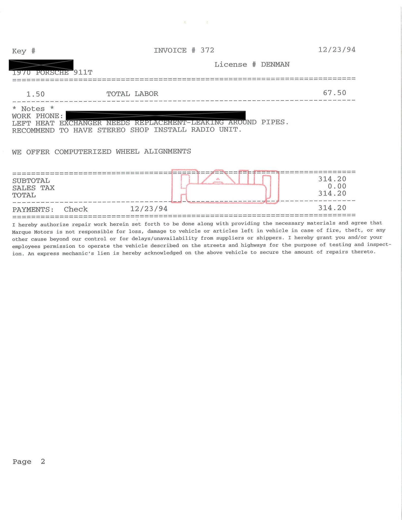 Service record