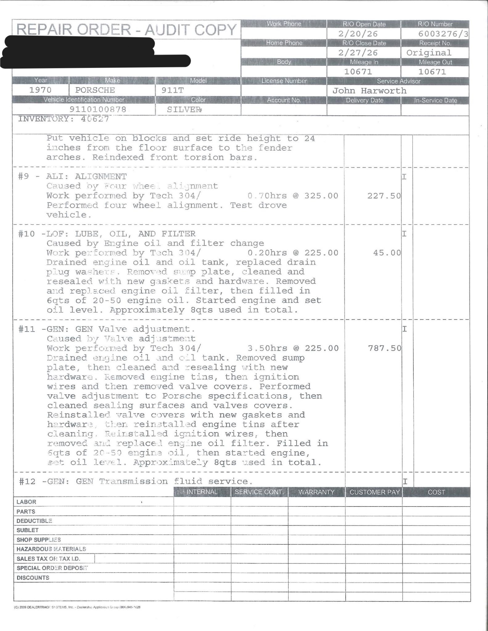 Service record