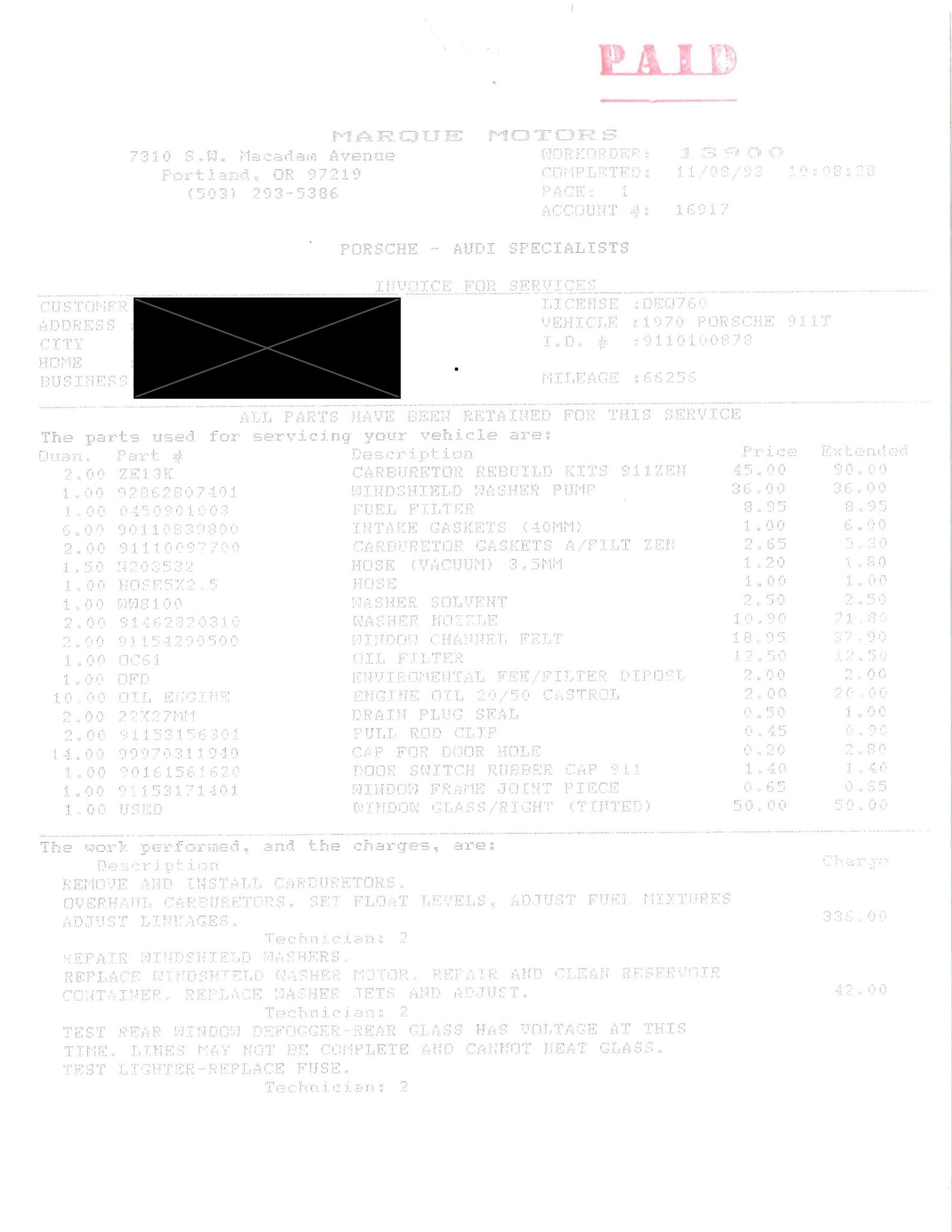 Service record