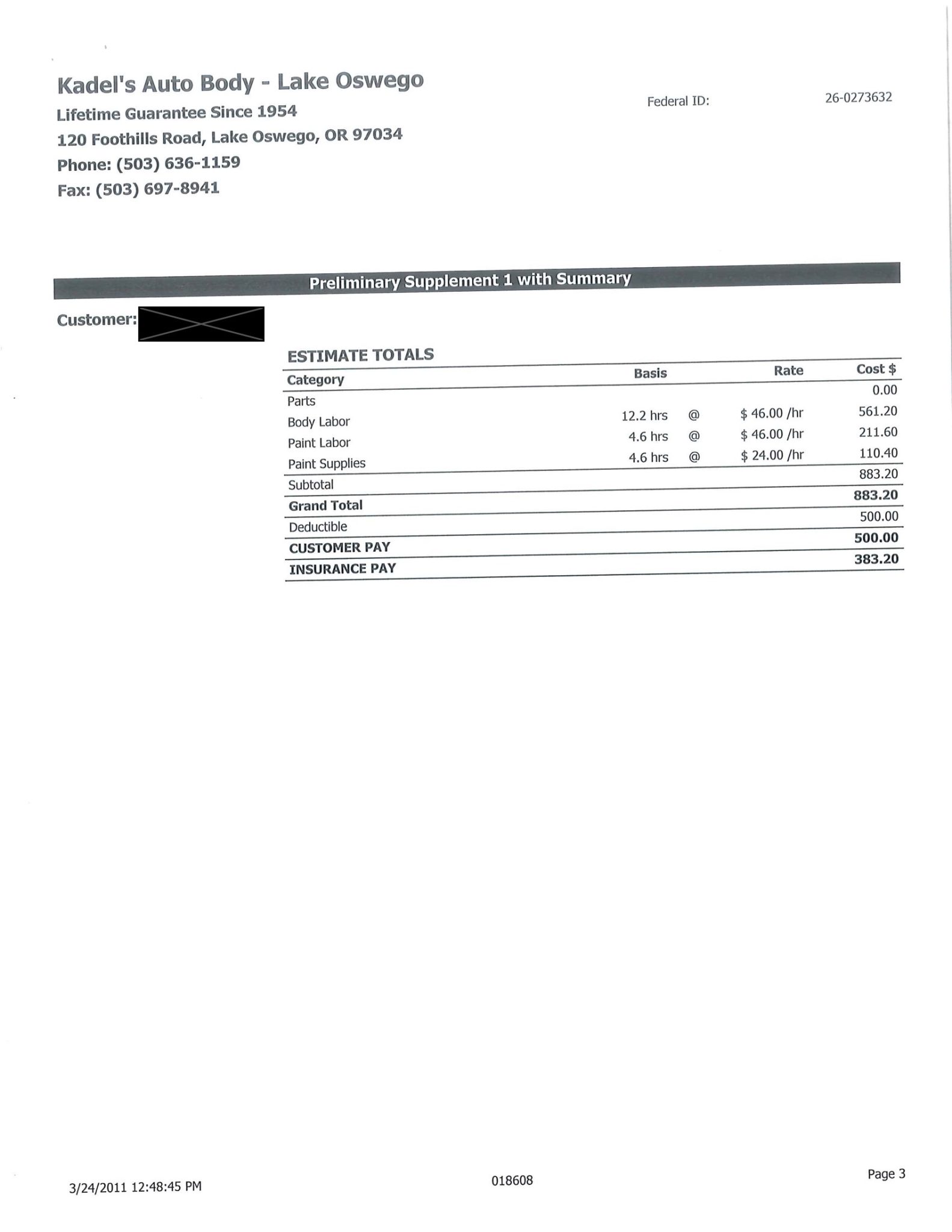 Service record