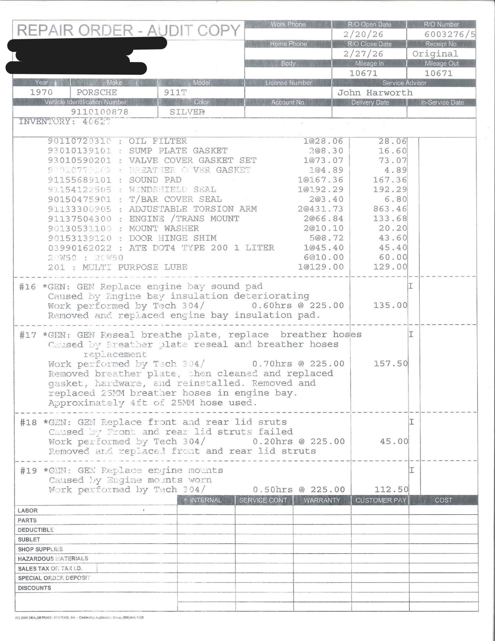 Service record