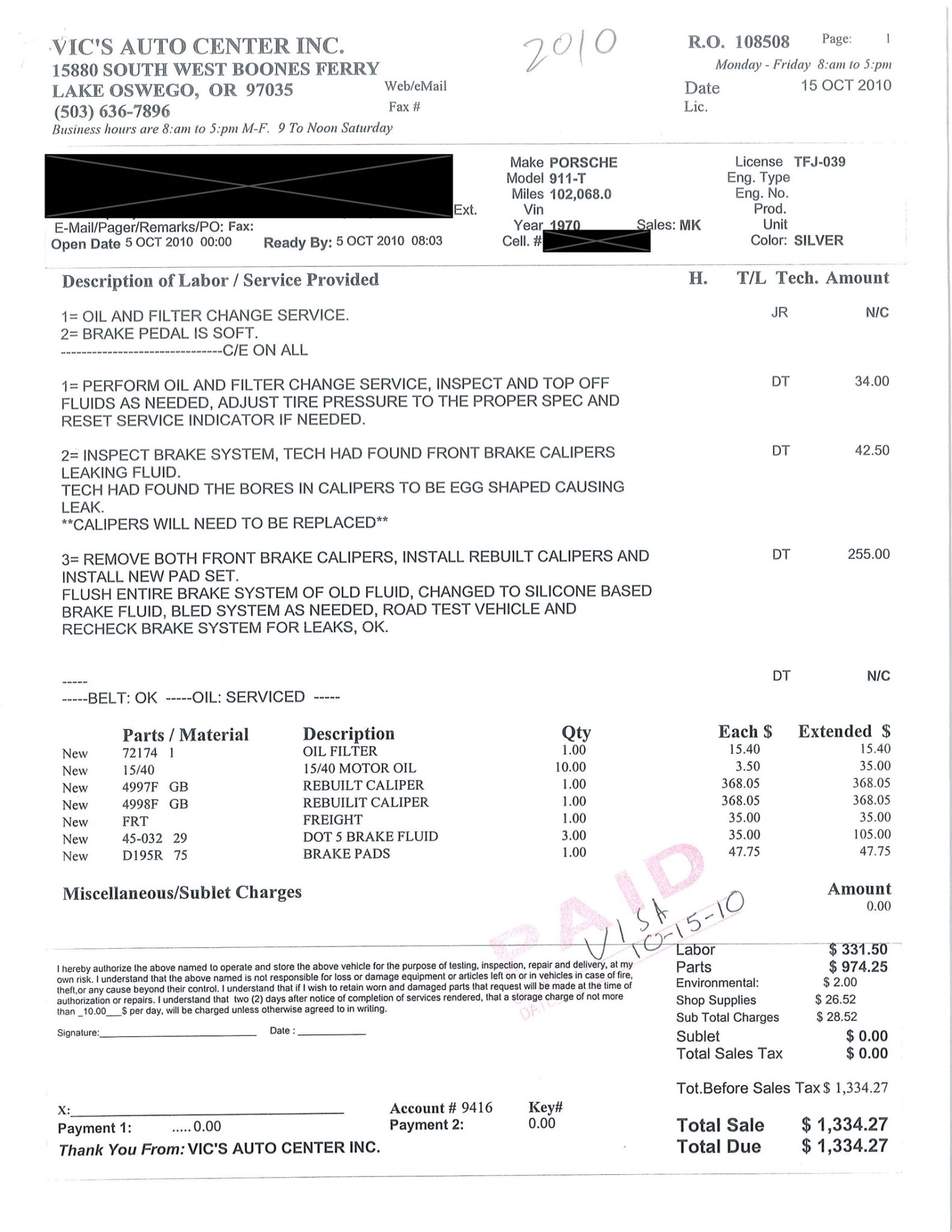 Service record