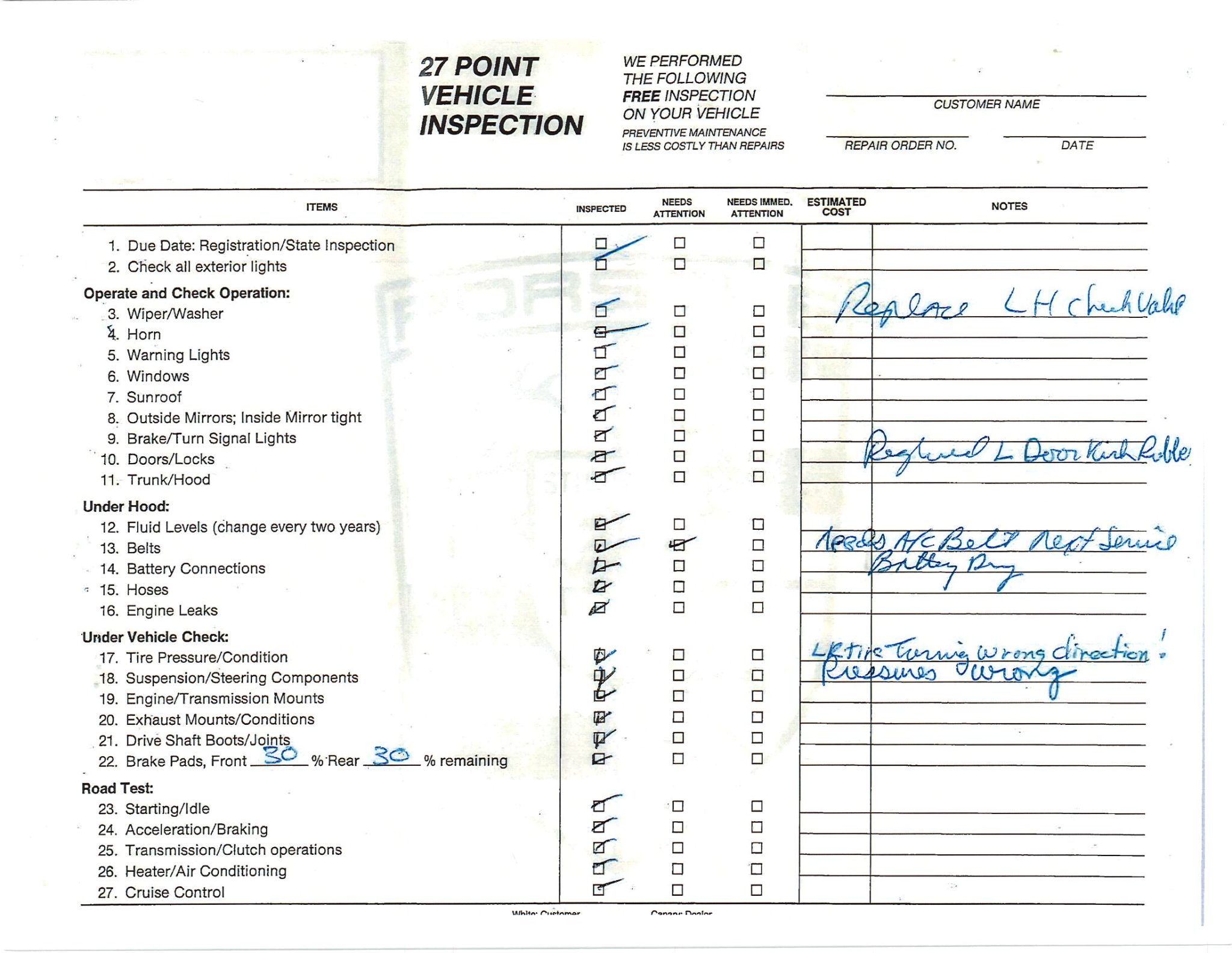 Service record