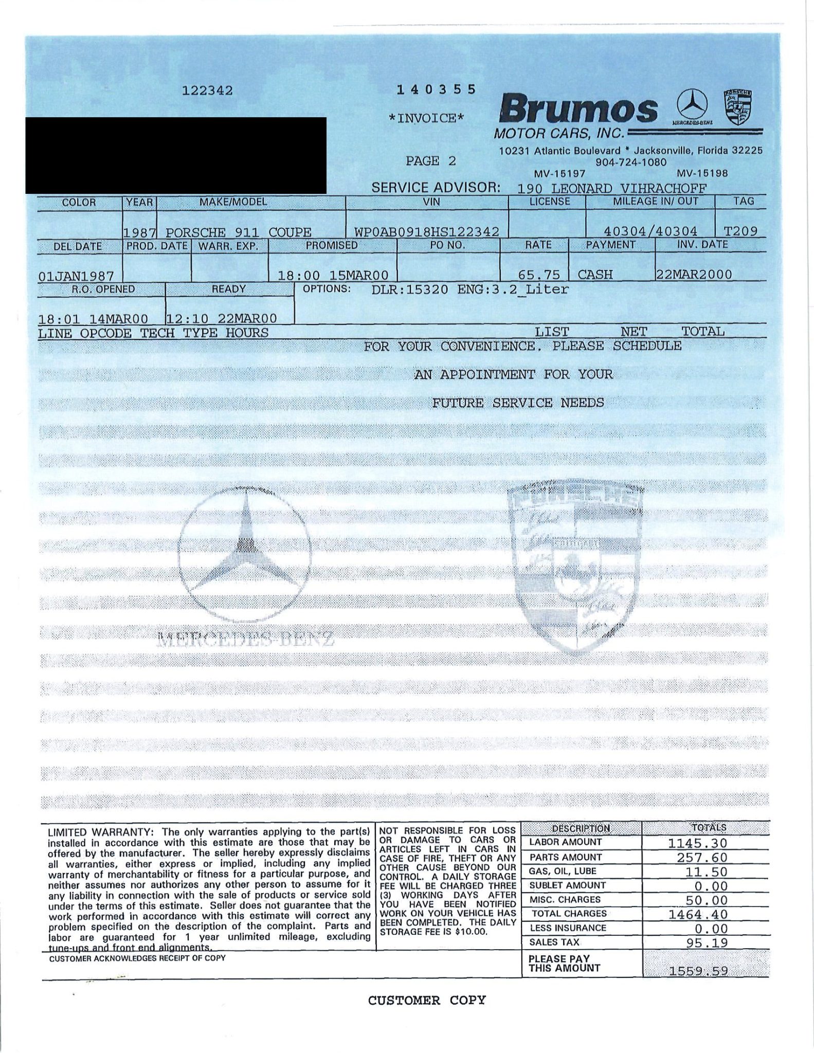 Service record