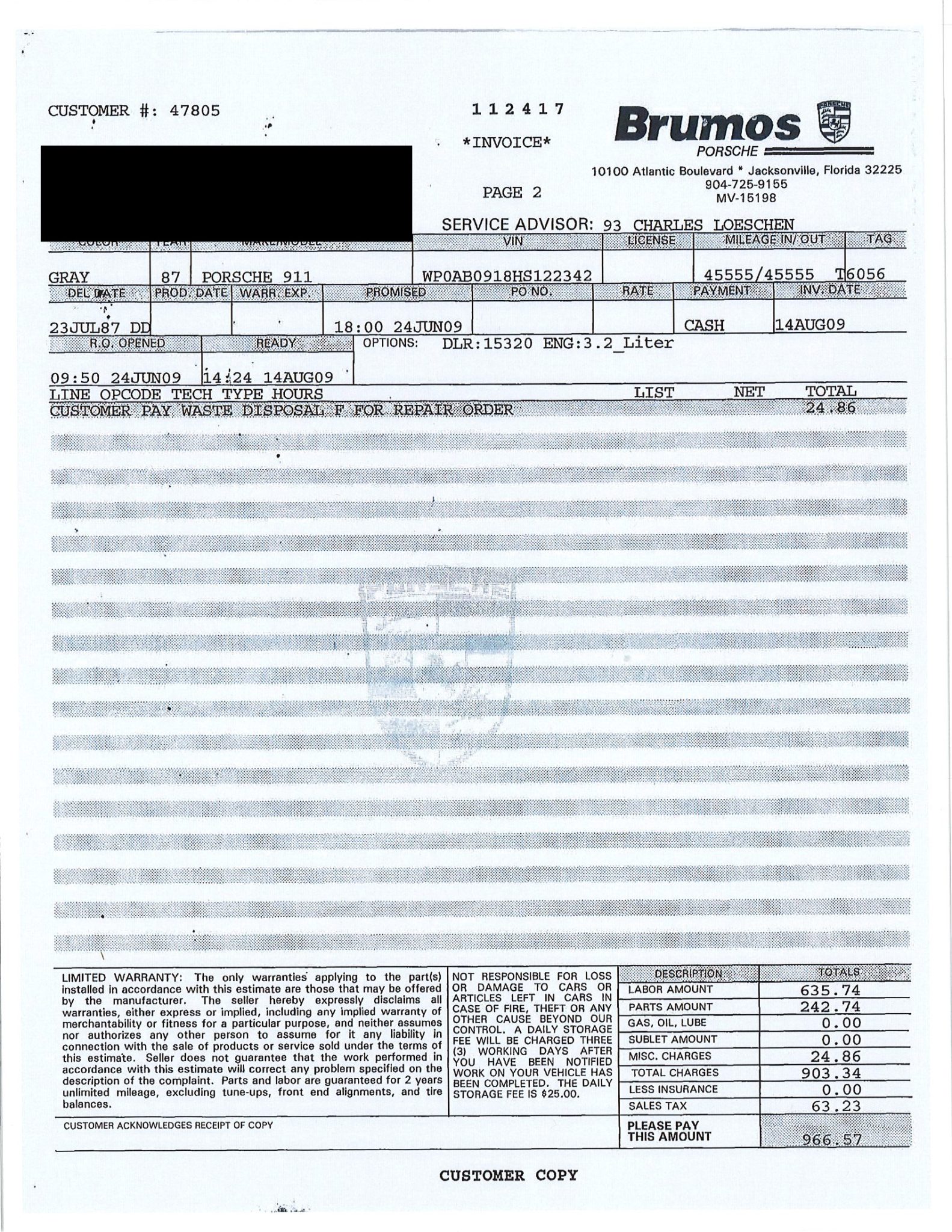 Service record