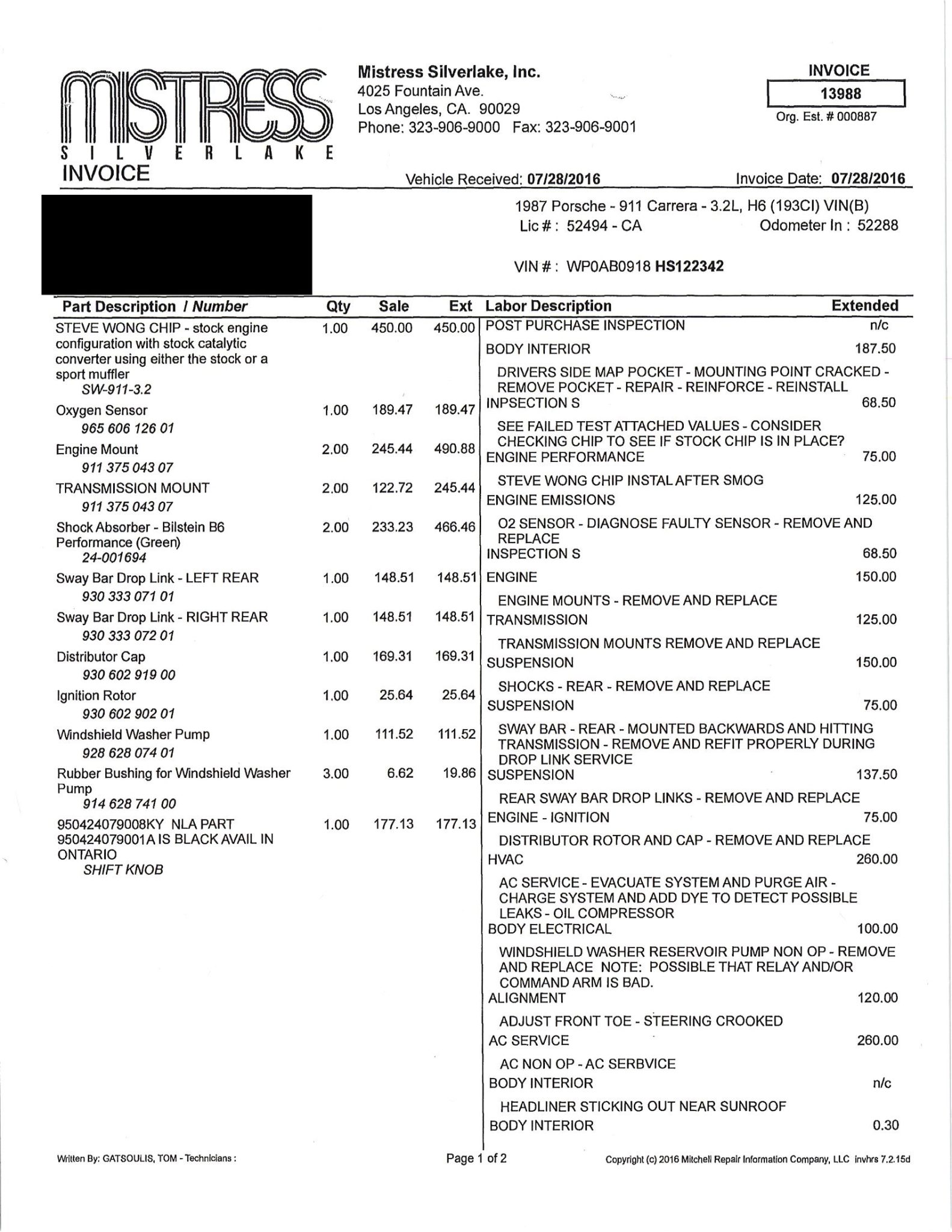 Service record