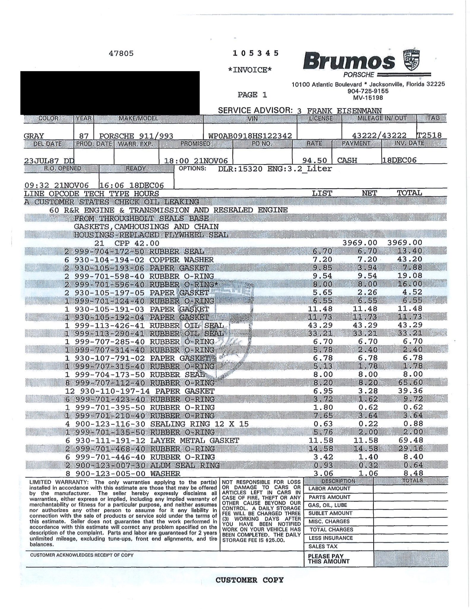 Service record