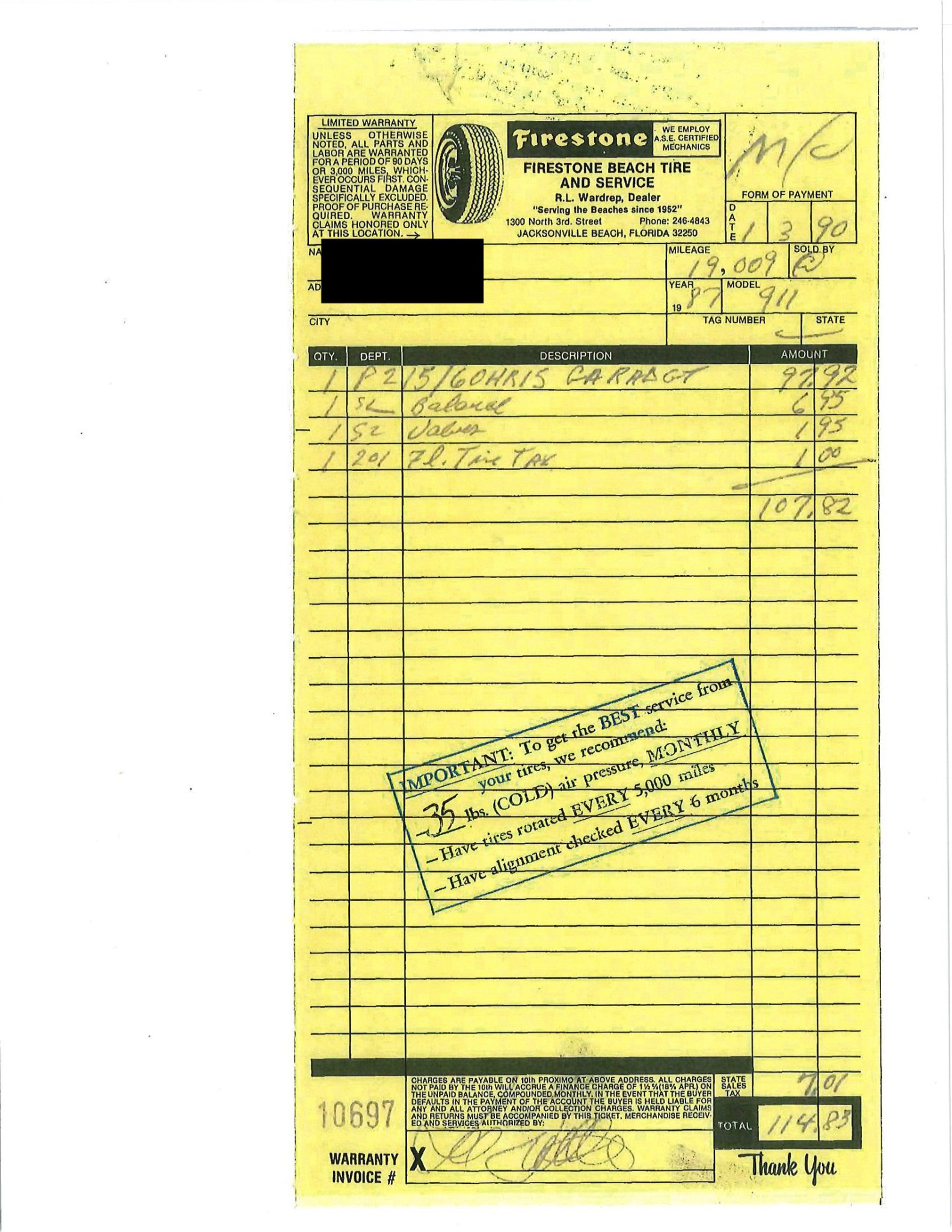 Service record