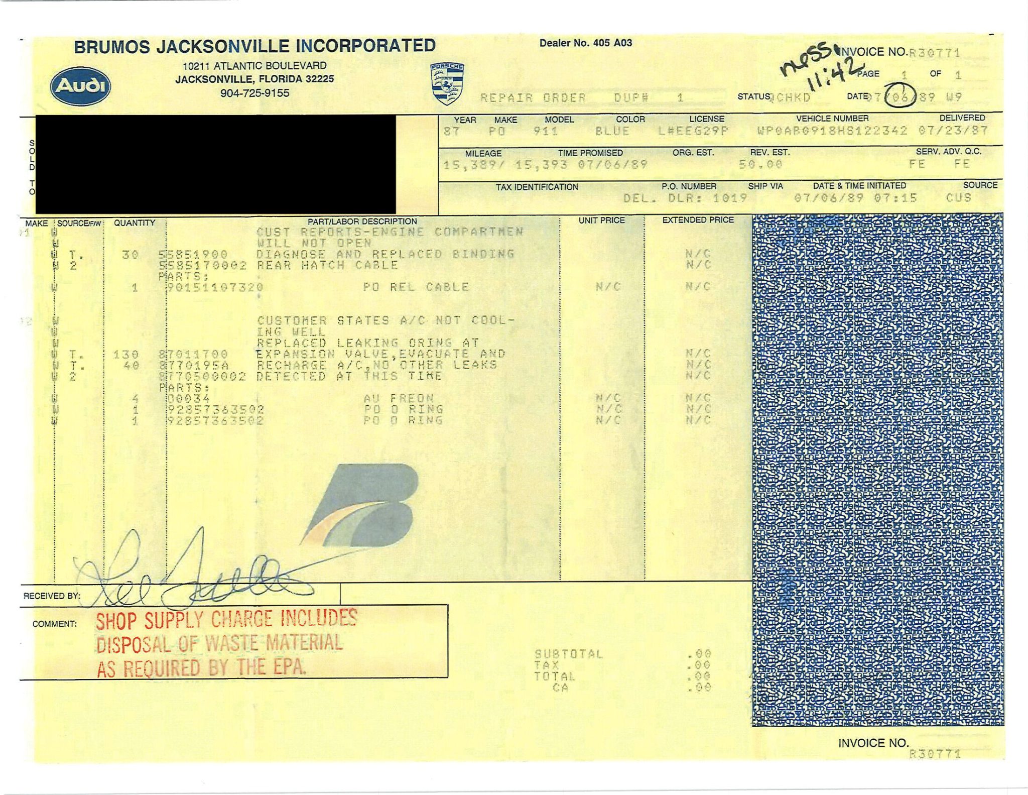 Service record