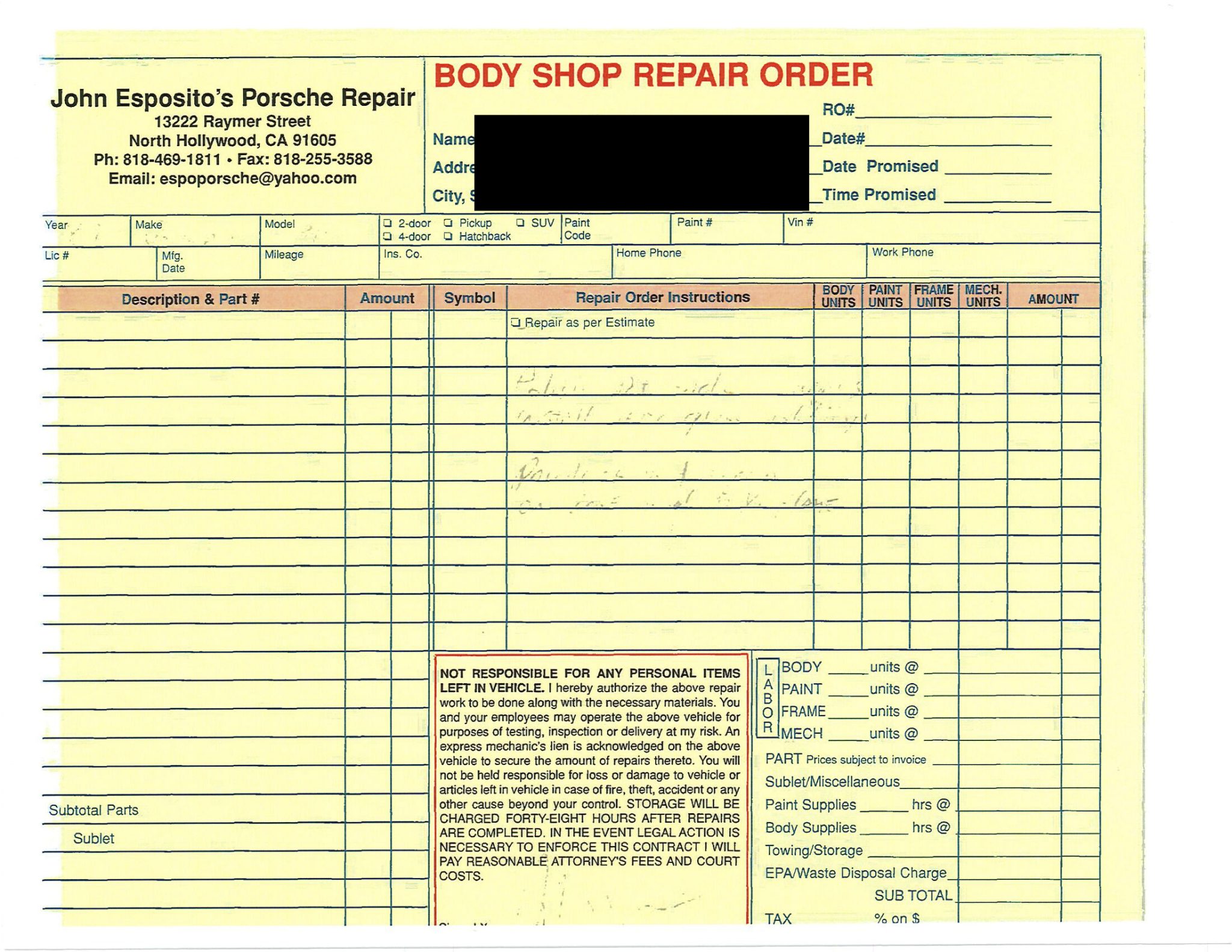 Service record