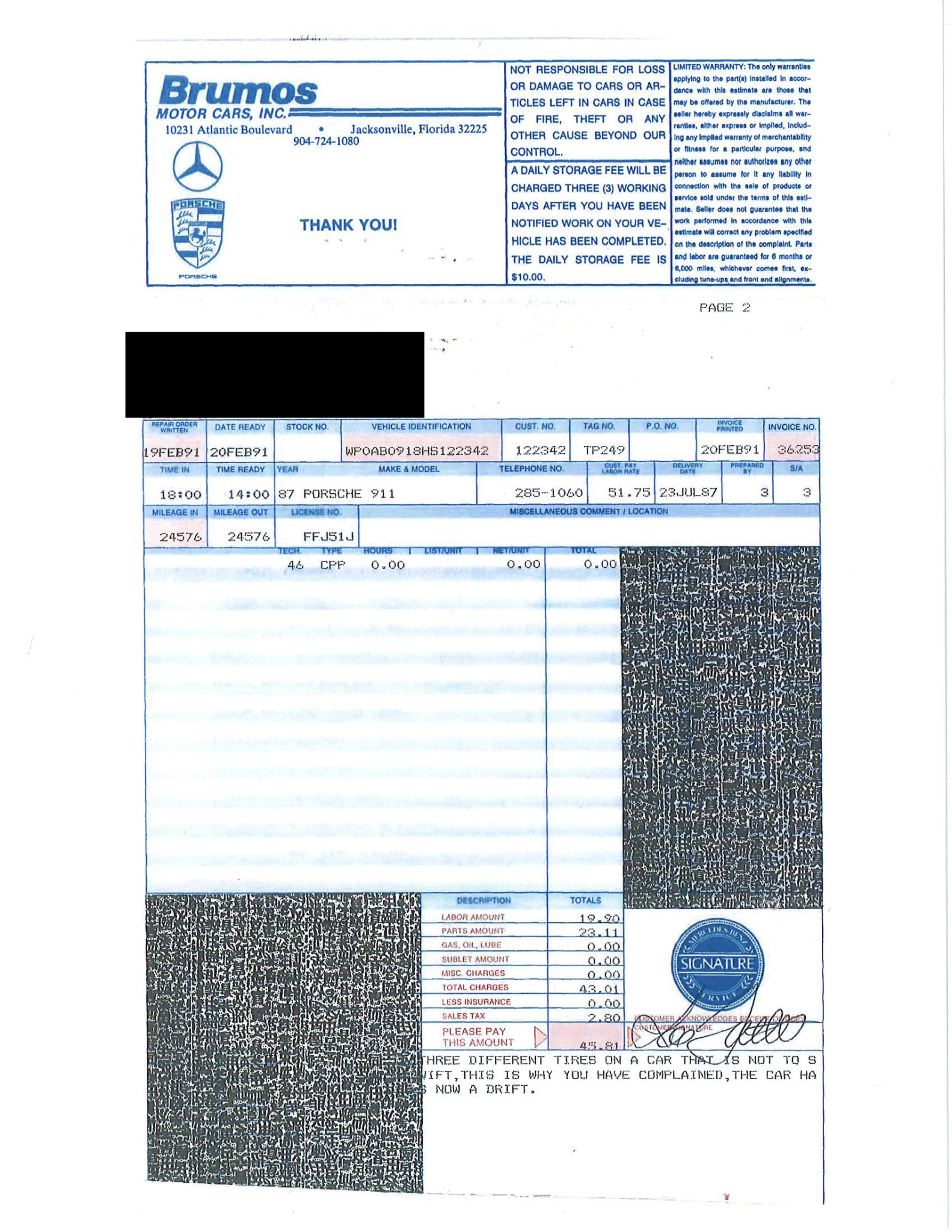 Service record