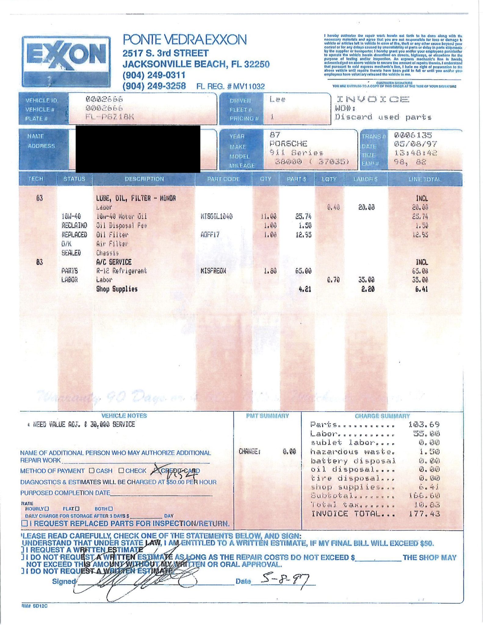 Service record