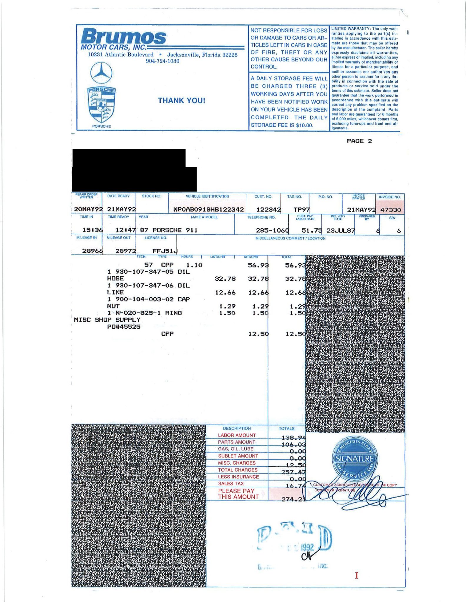 Service record