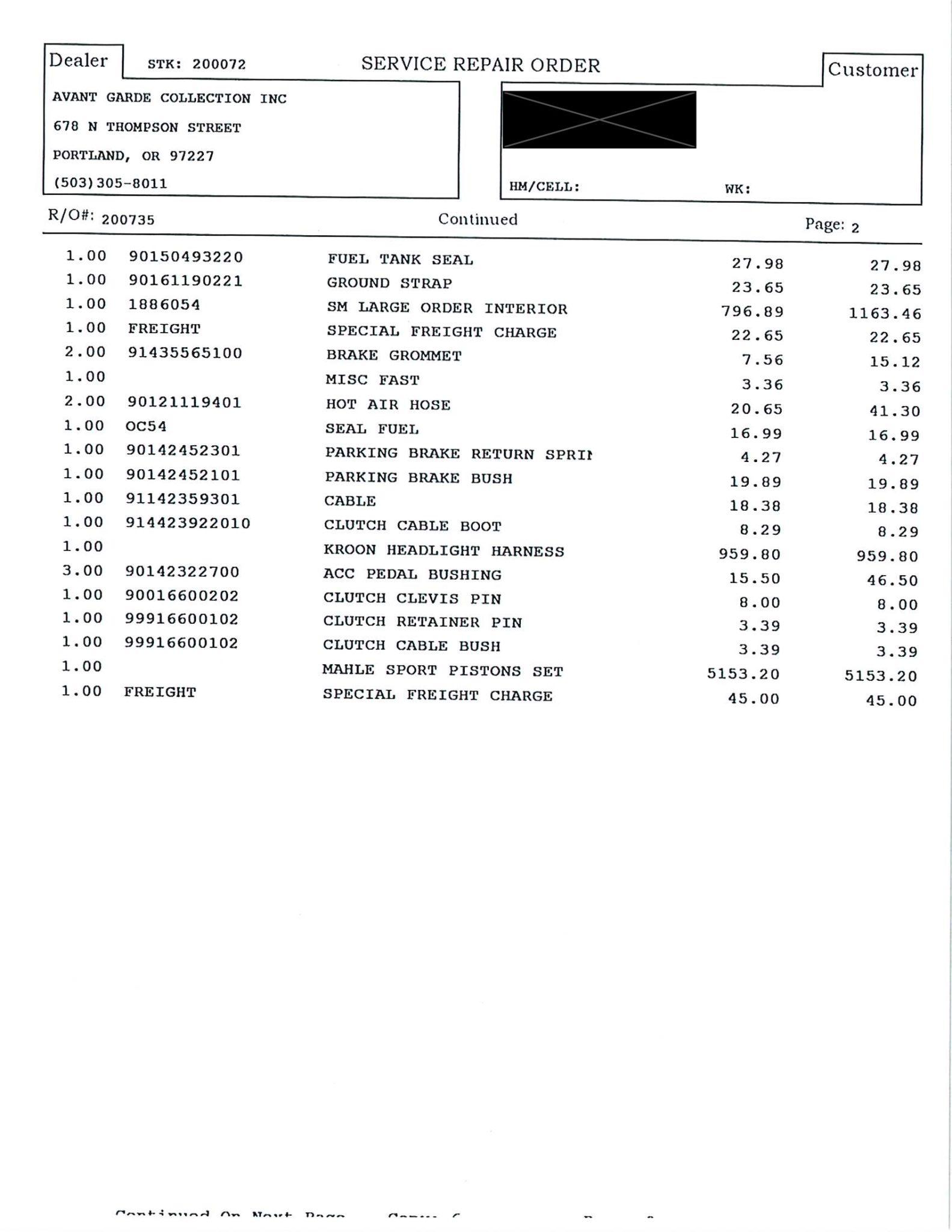 Service record