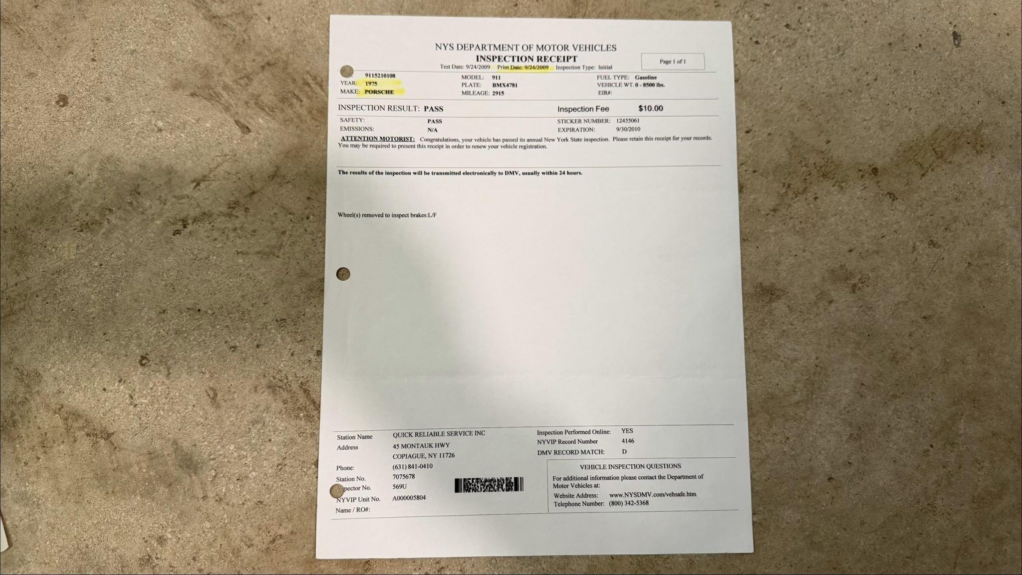 Service record