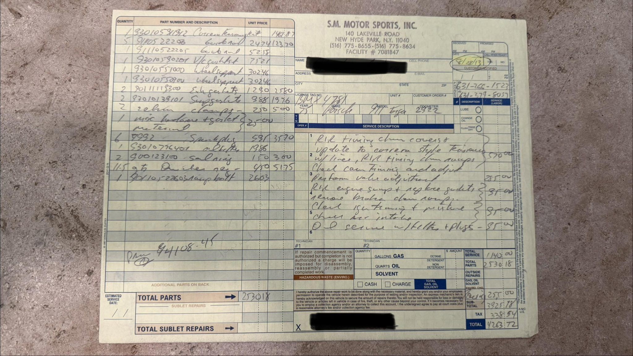 Service record
