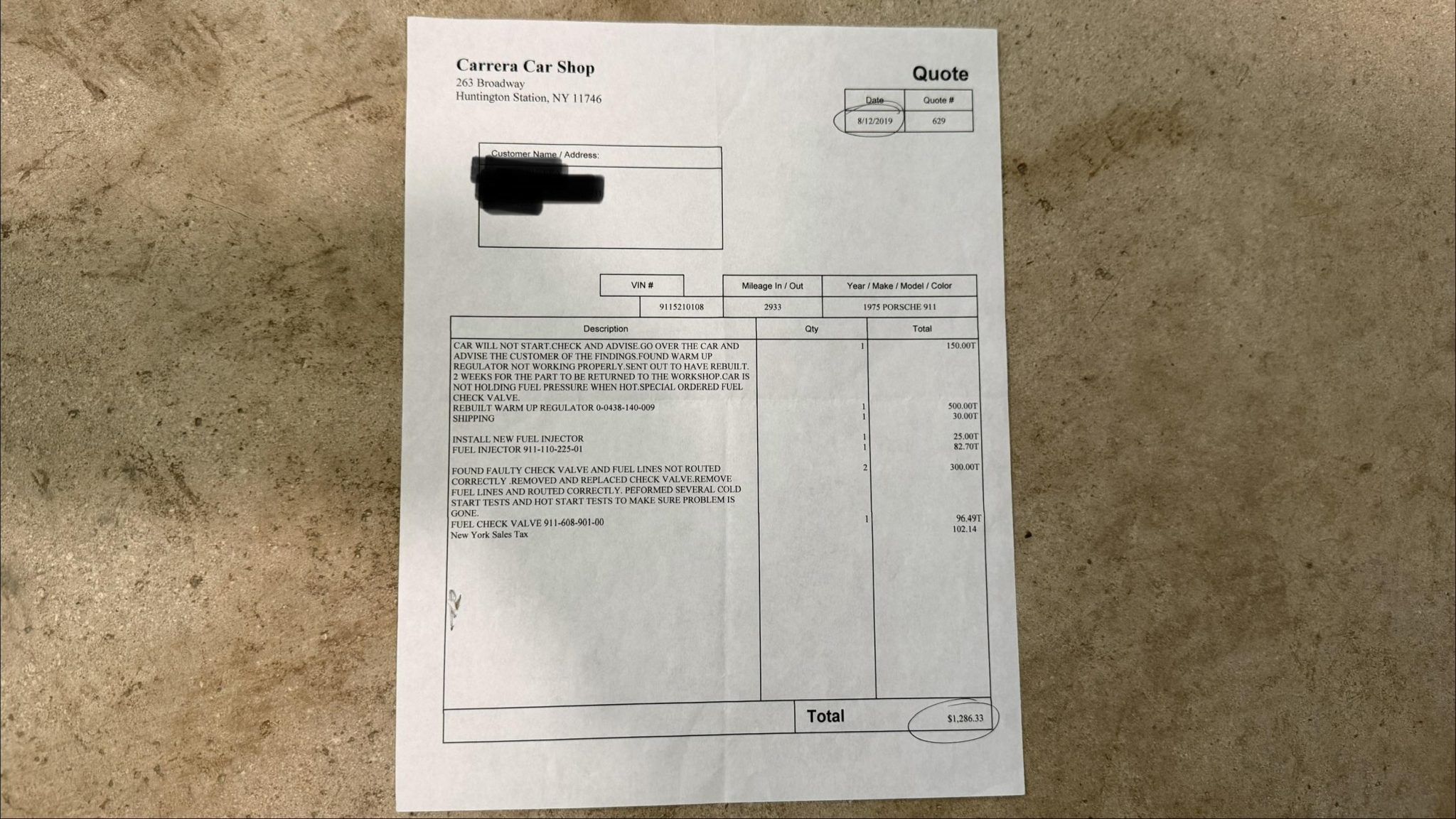 Service record