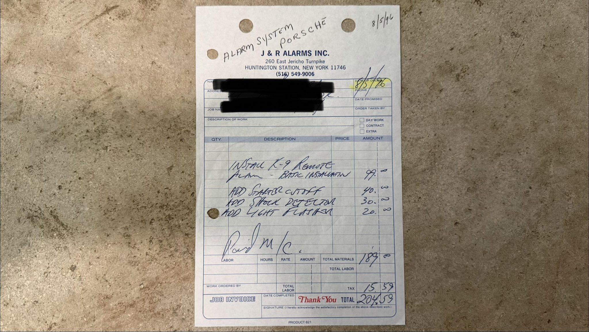 Service record