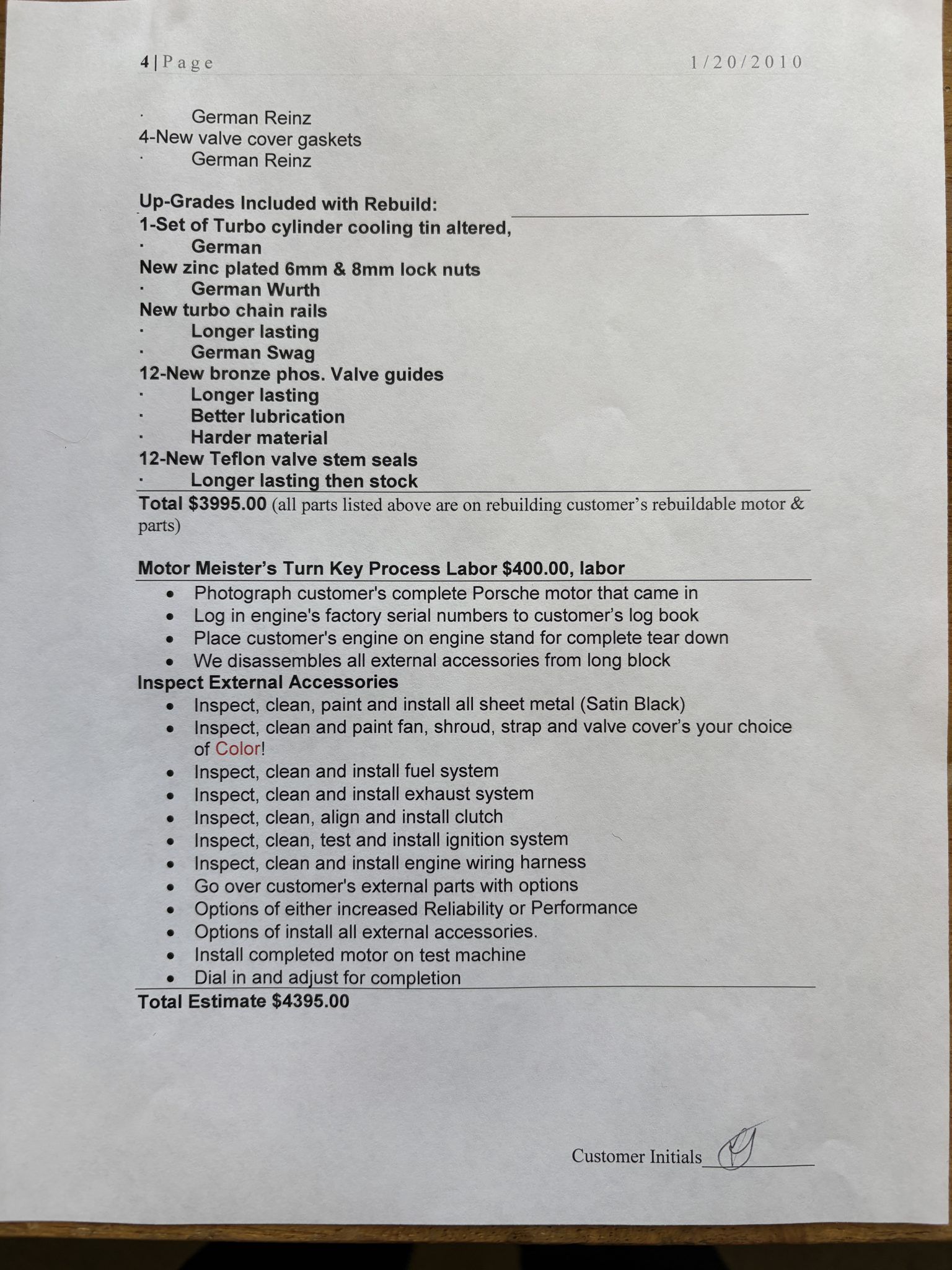 Service record