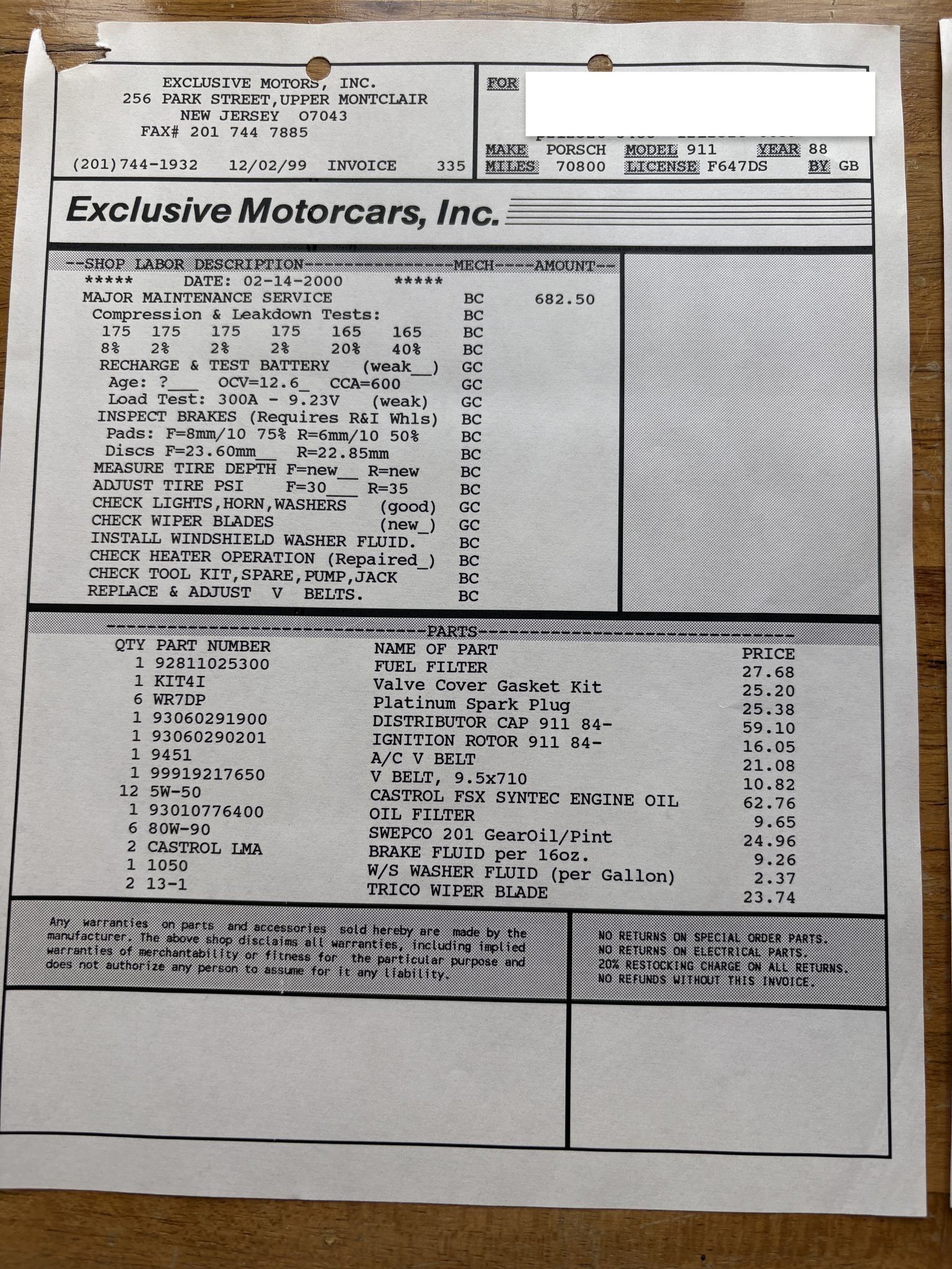 Service record