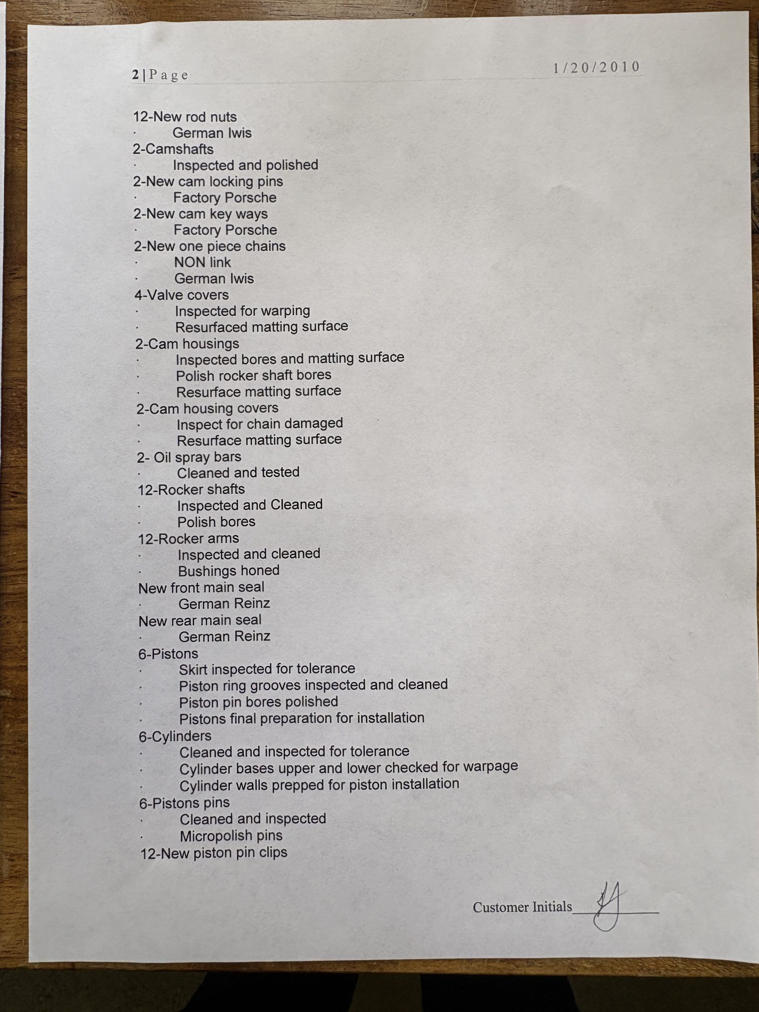 Service record