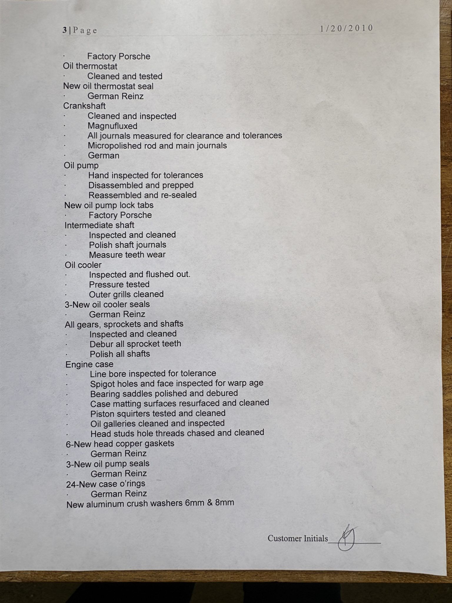 Service record