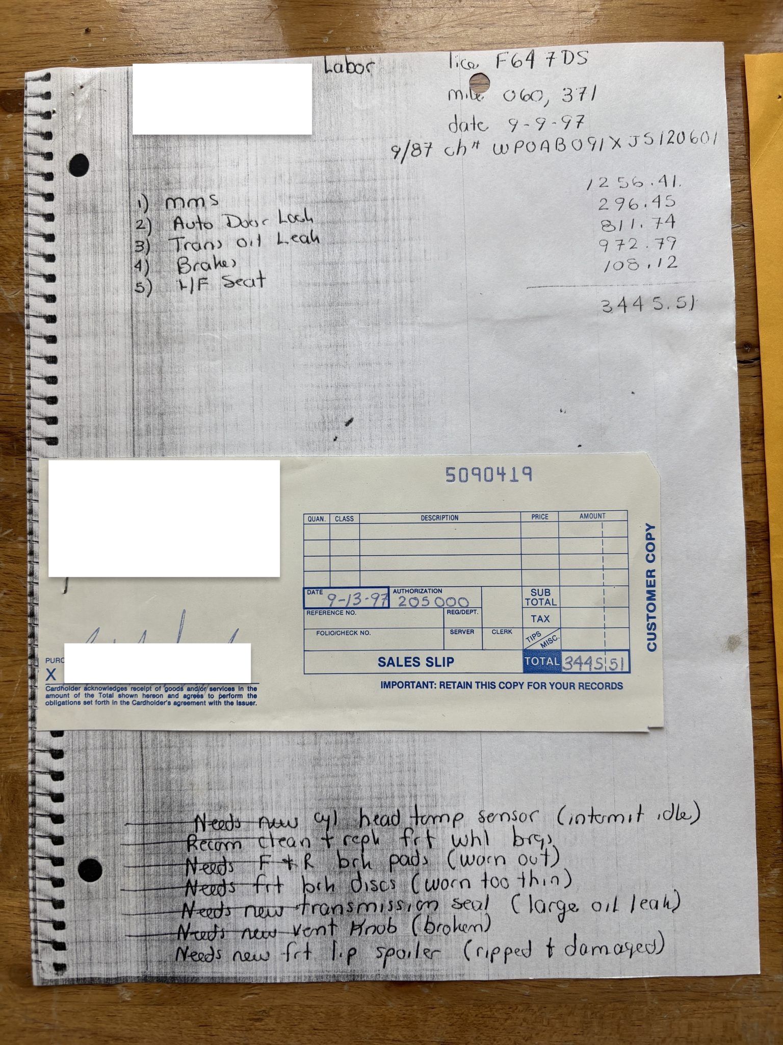 Service record