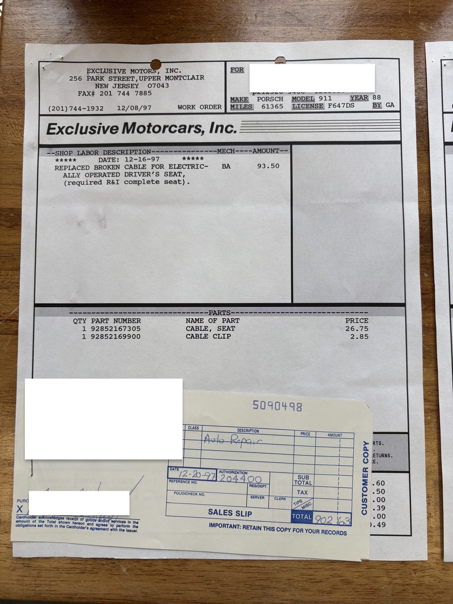 Service record