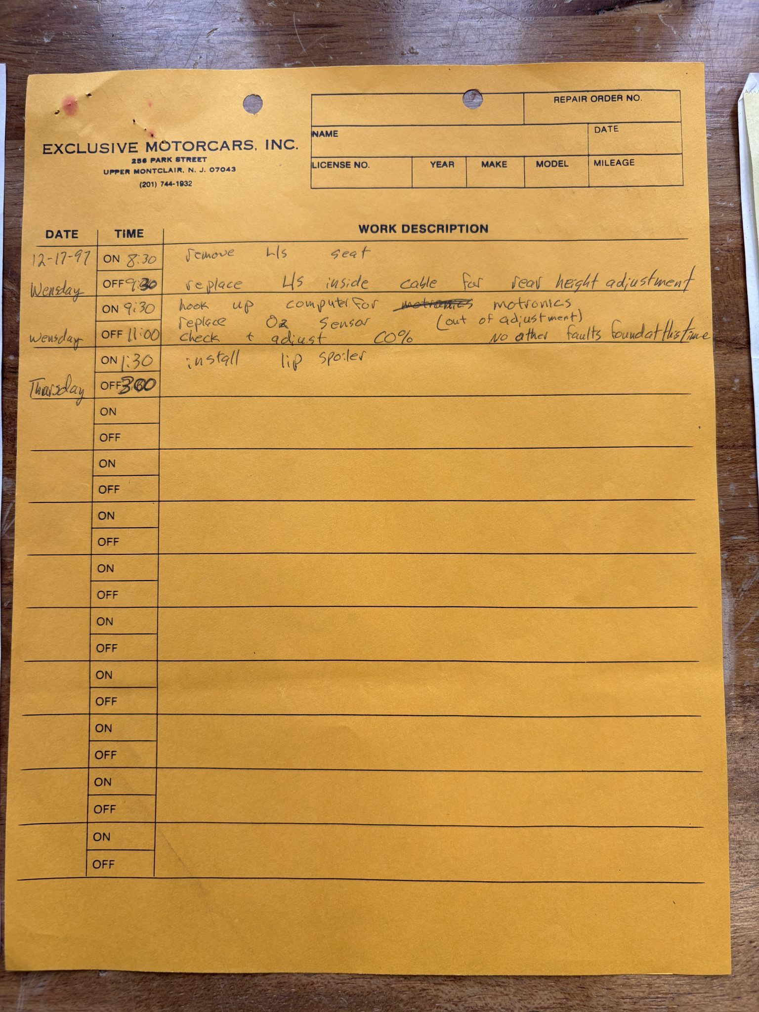 Service record