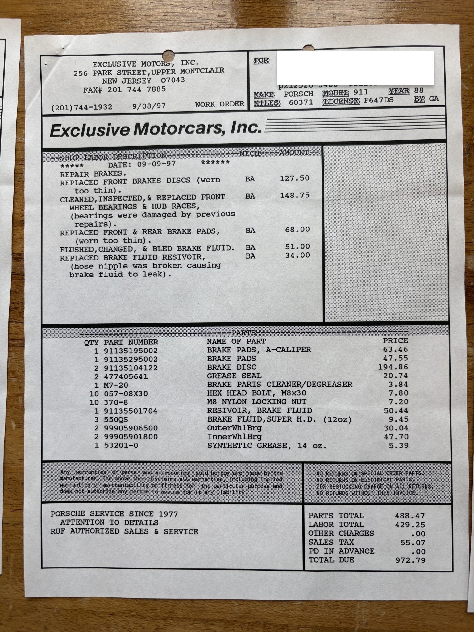 Service record