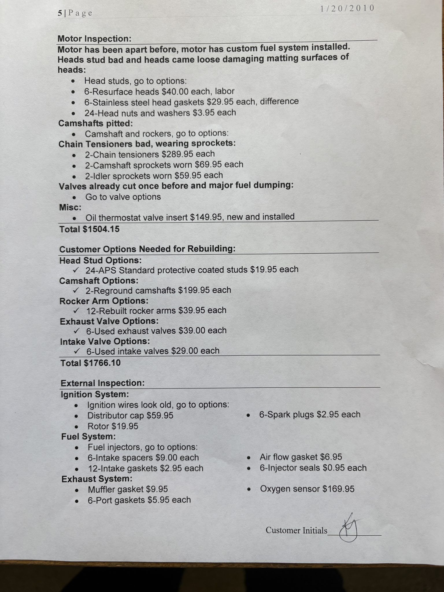 Service record