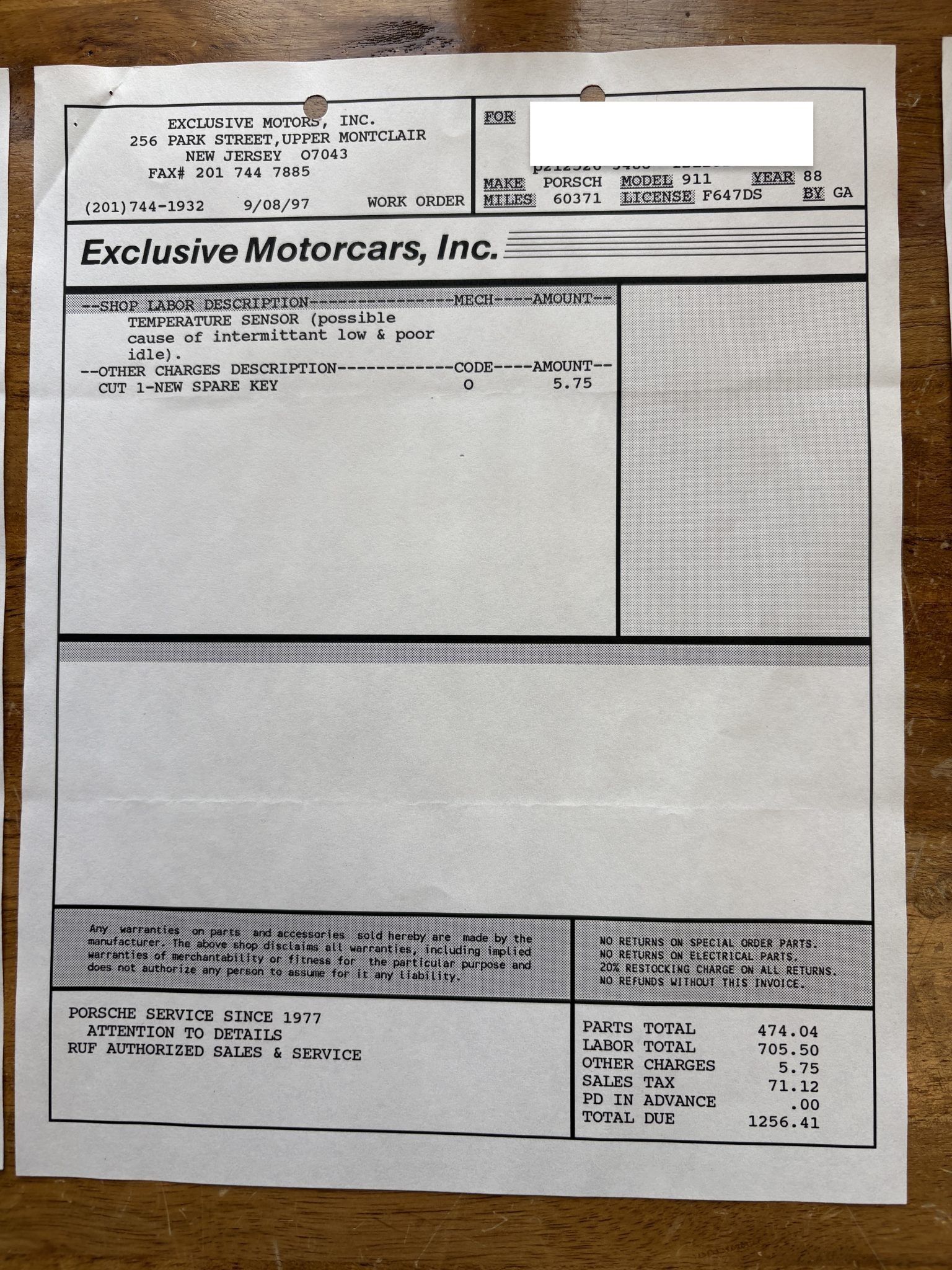 Service record
