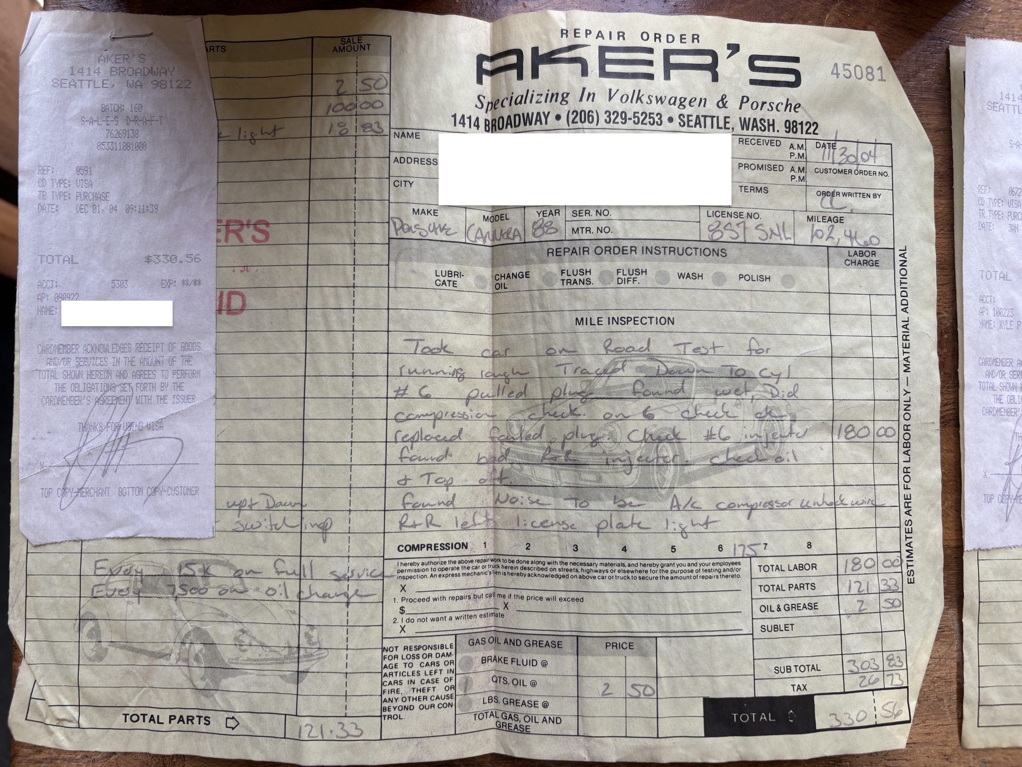 Service record