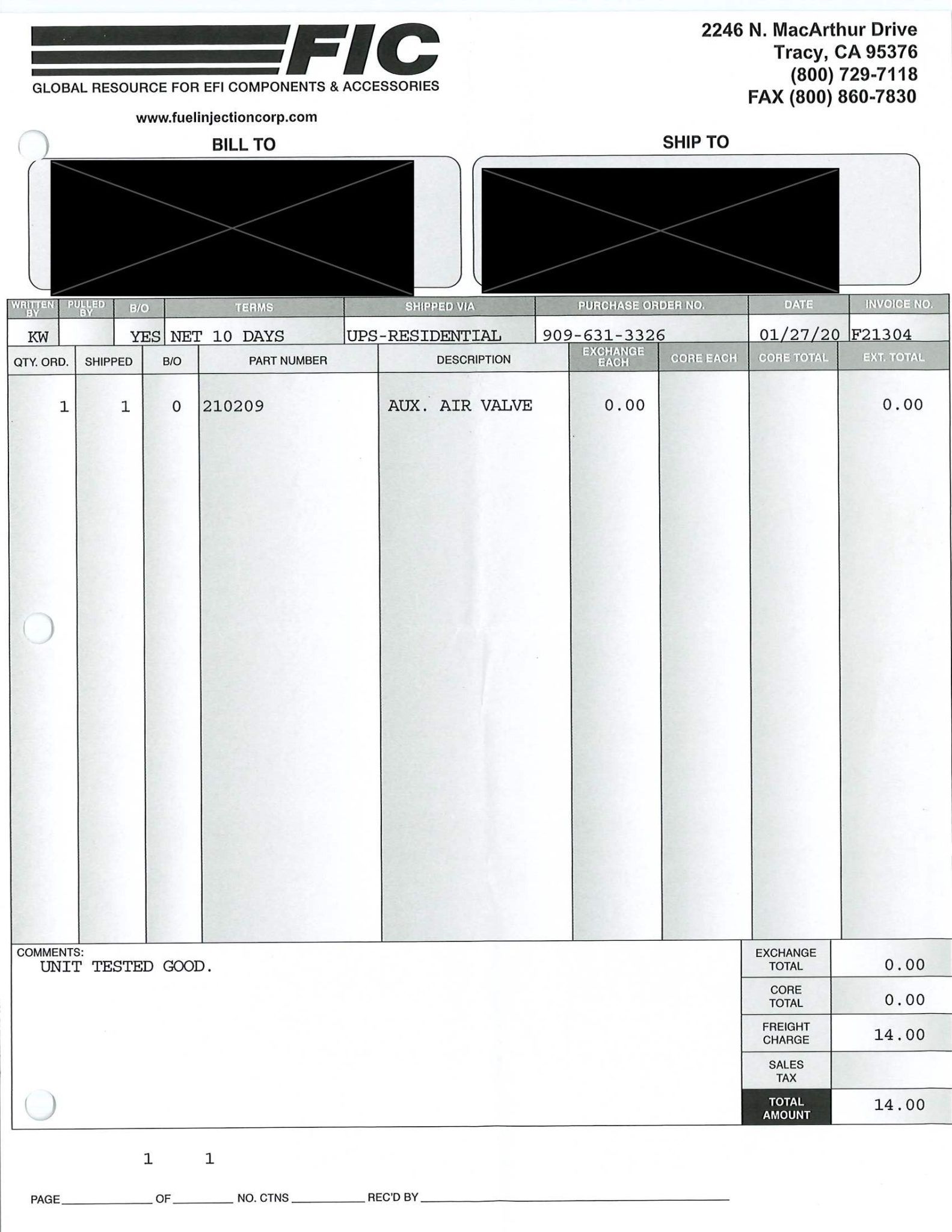 Service record