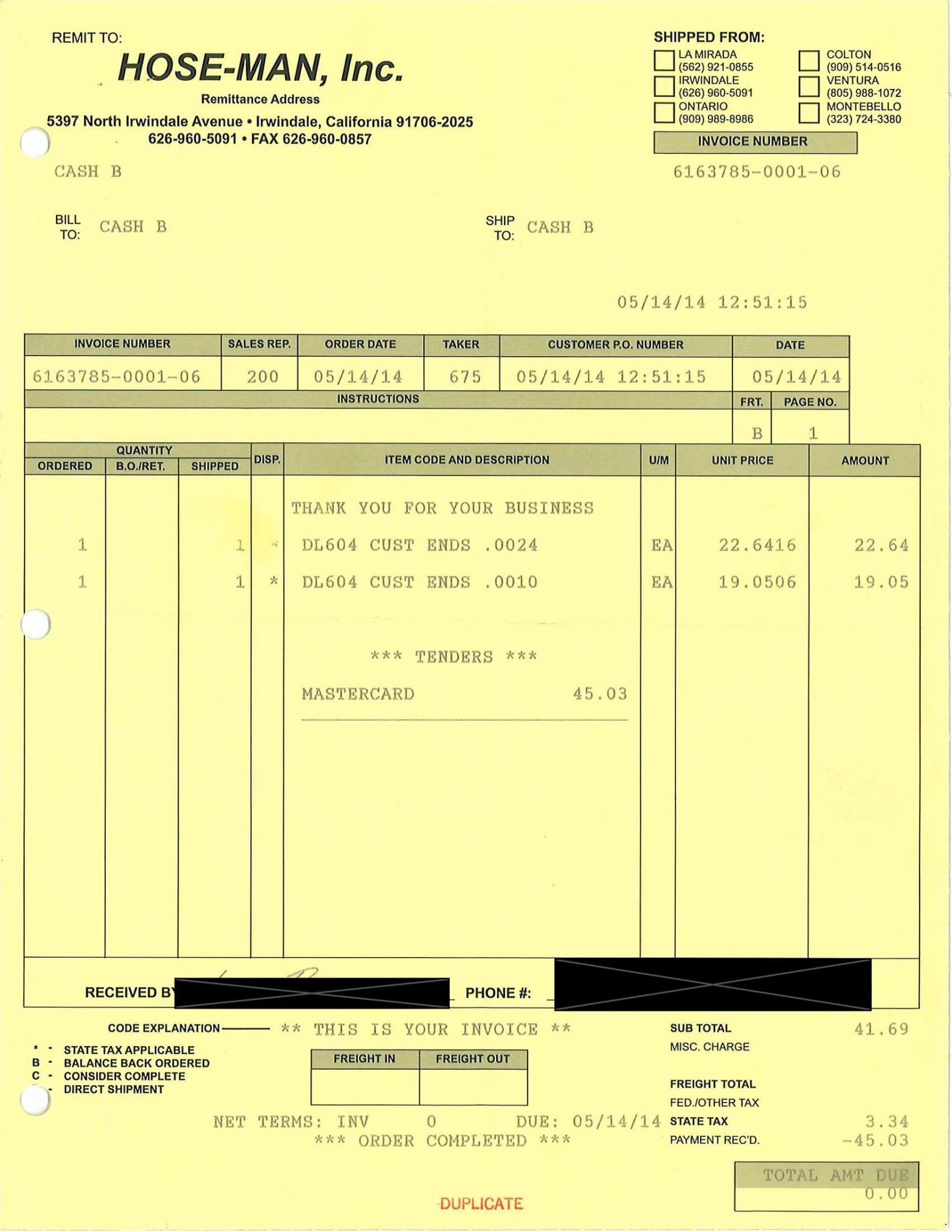 Service record