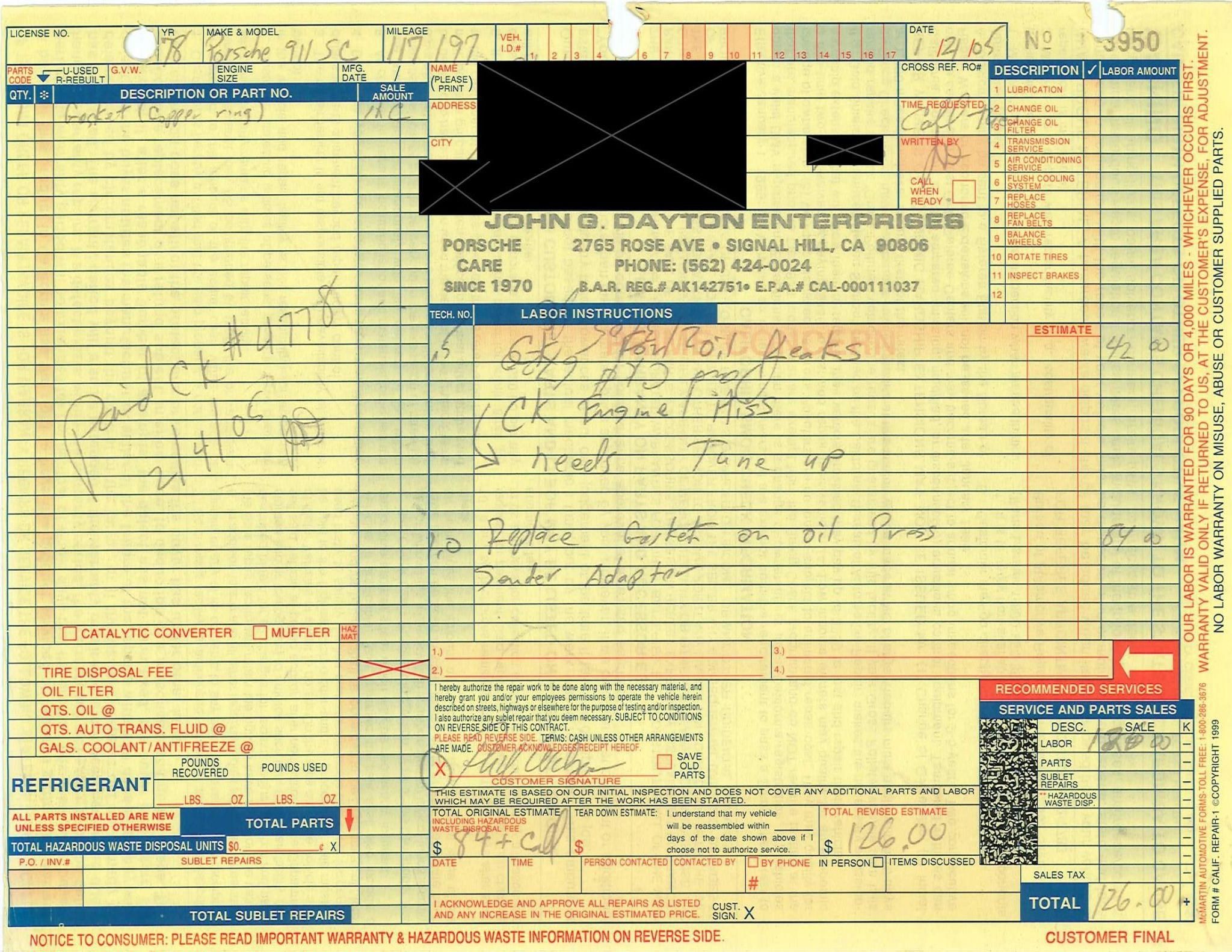 Service record