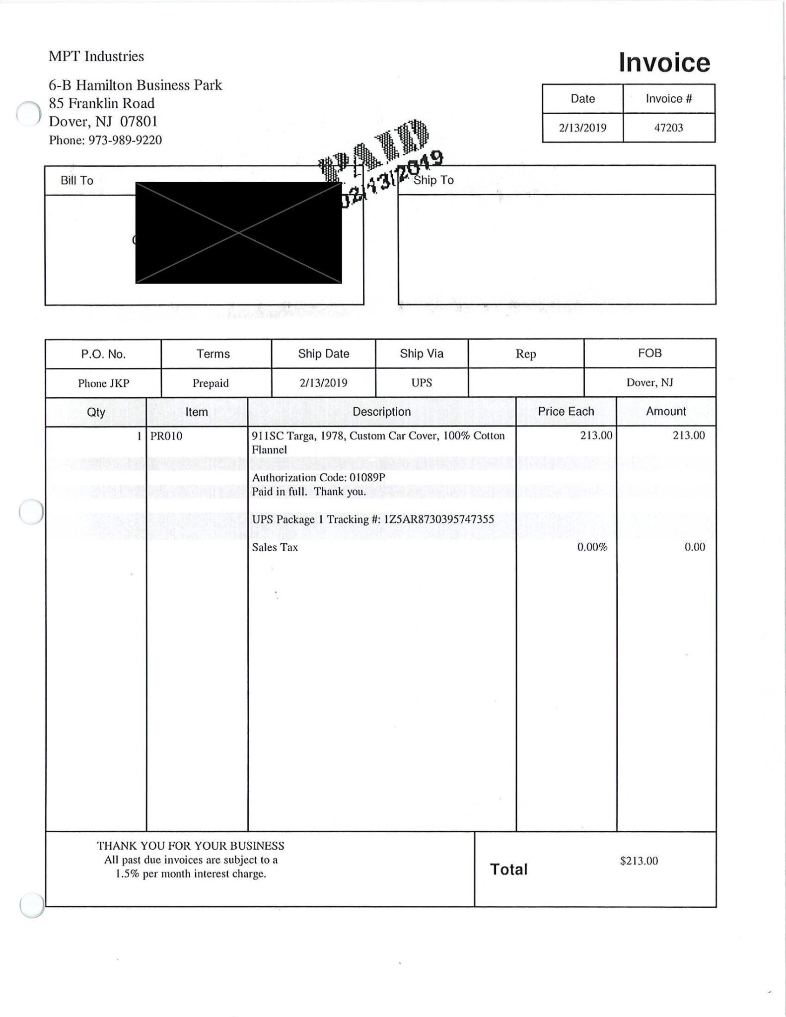 Service record