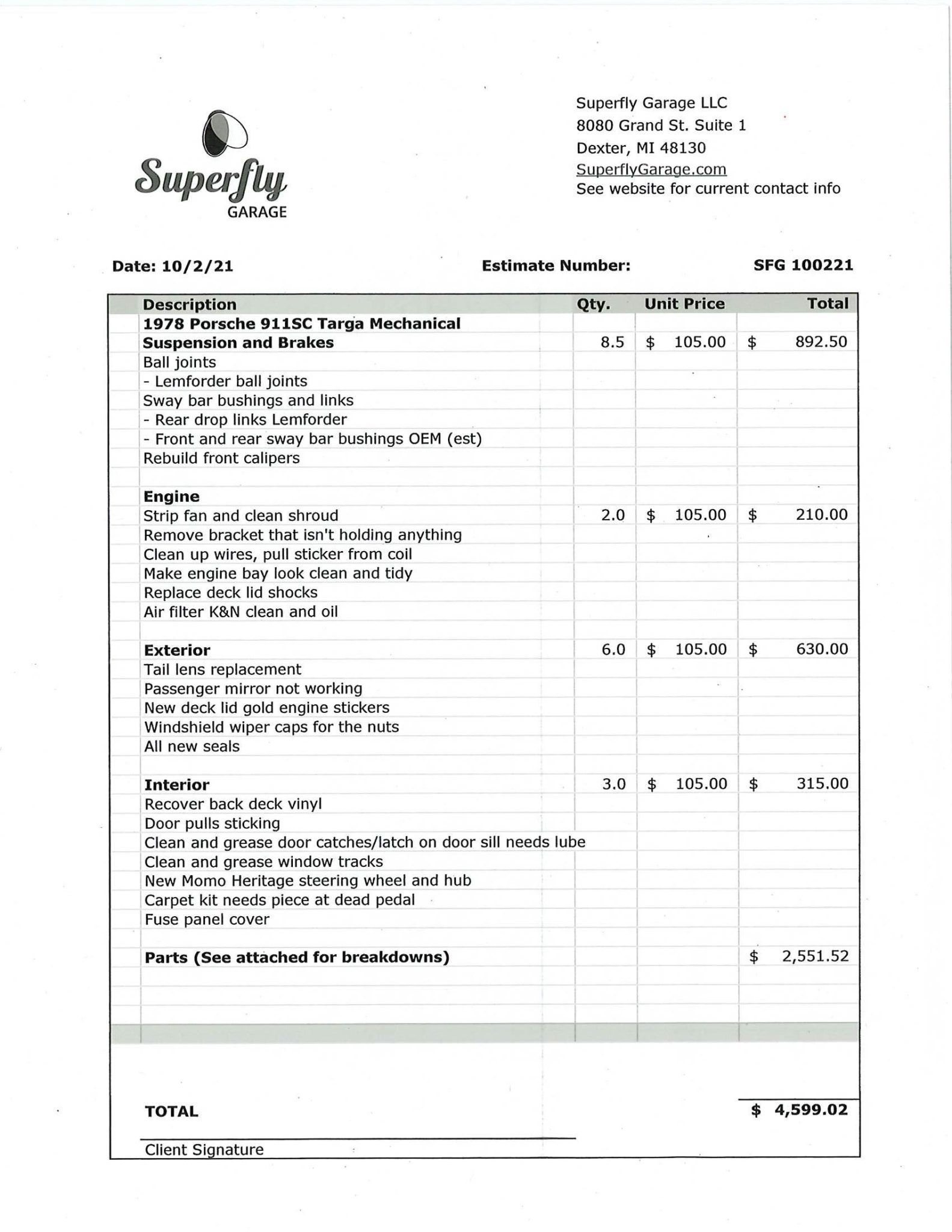 Service record