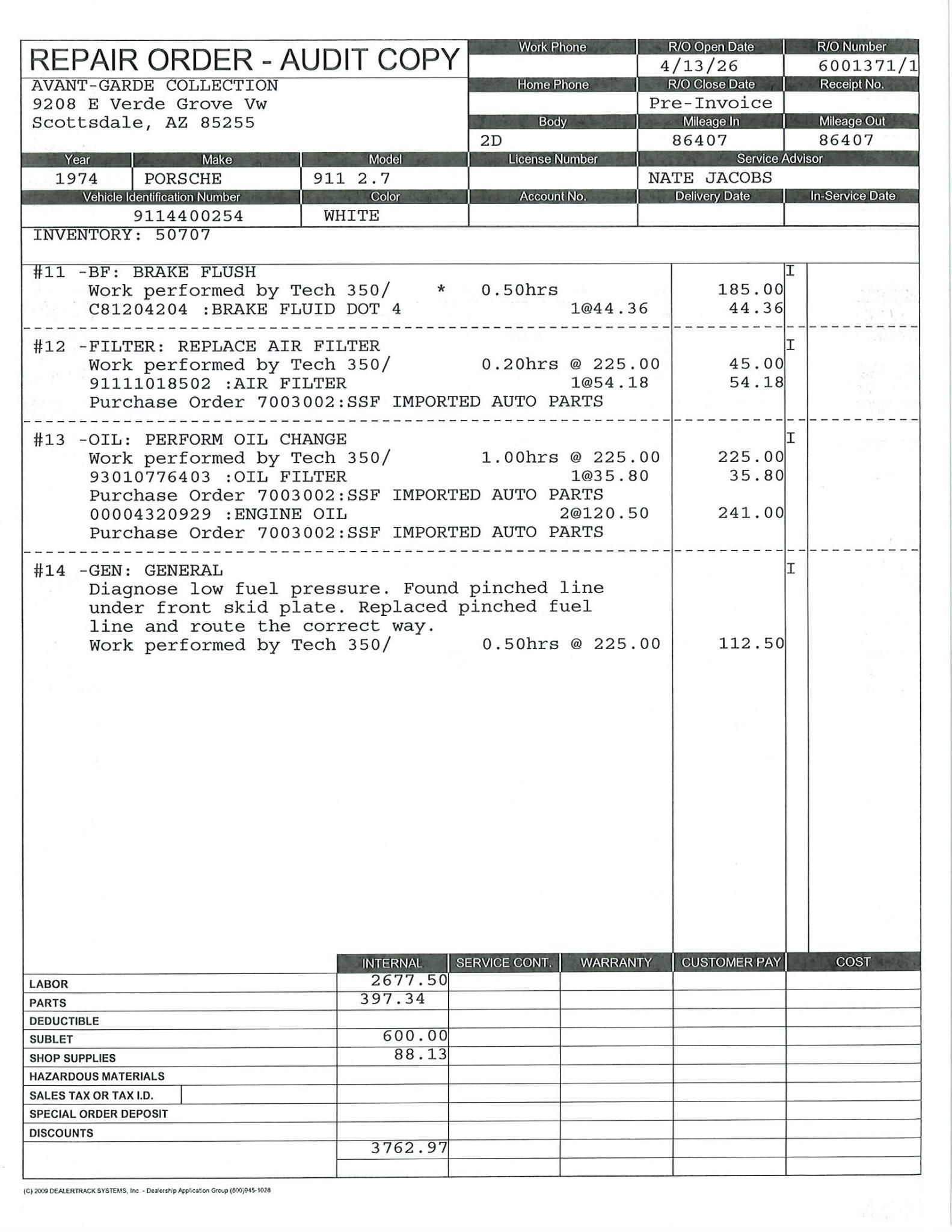 Service record