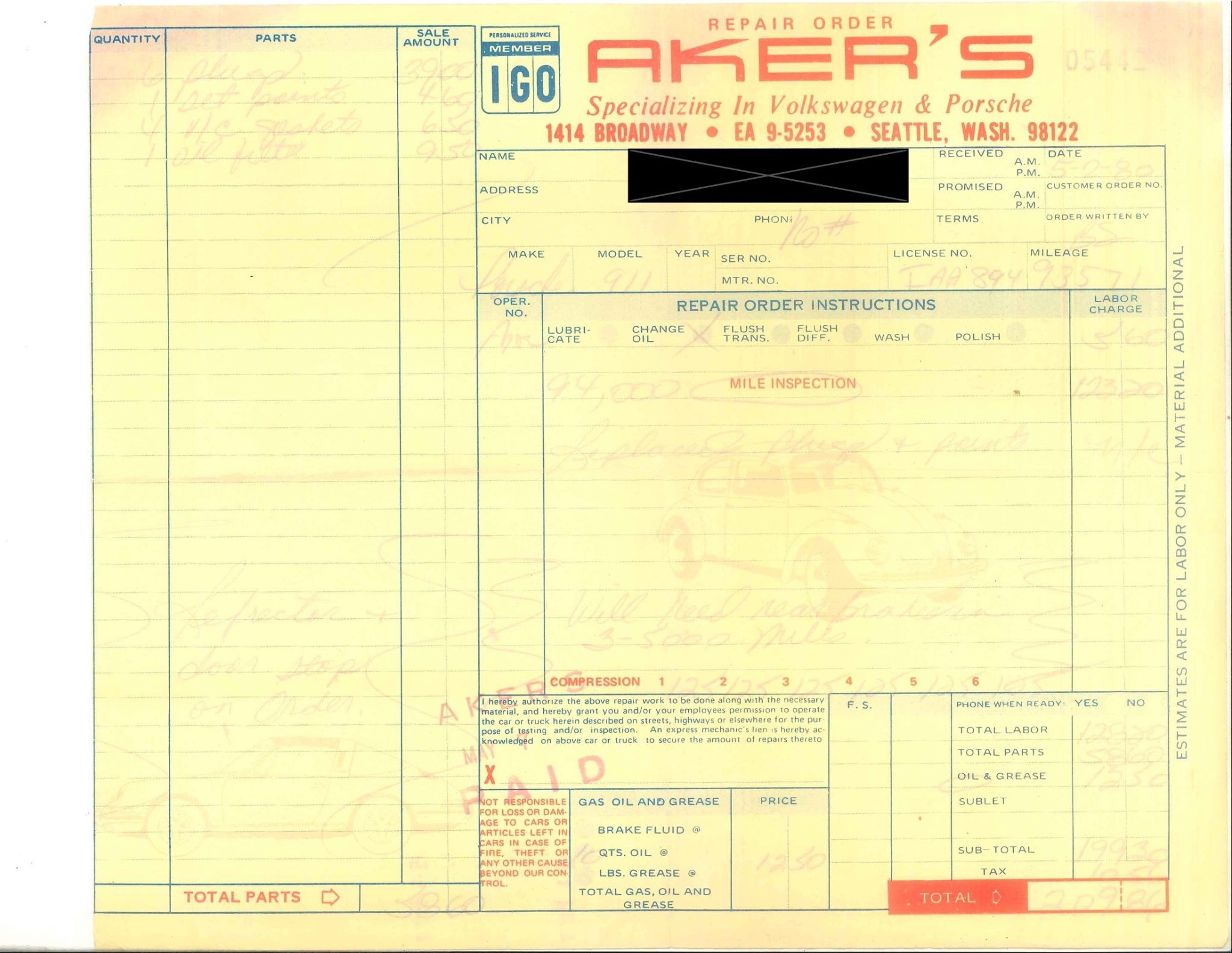 Service record