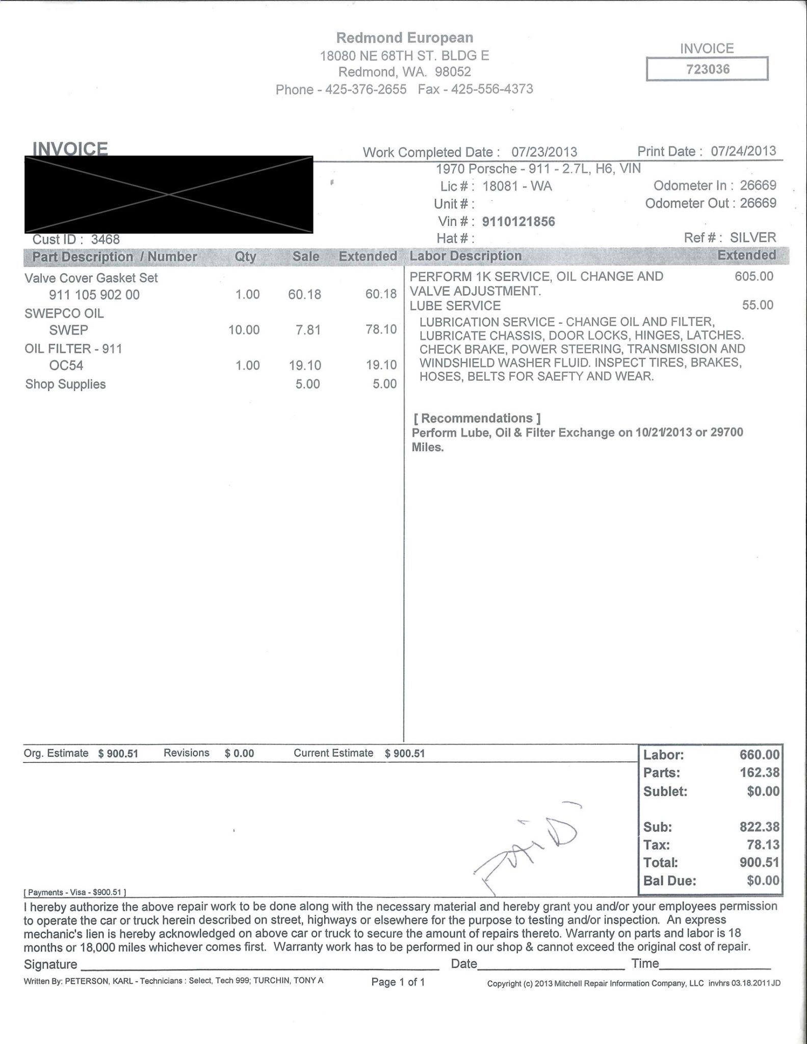 Service record