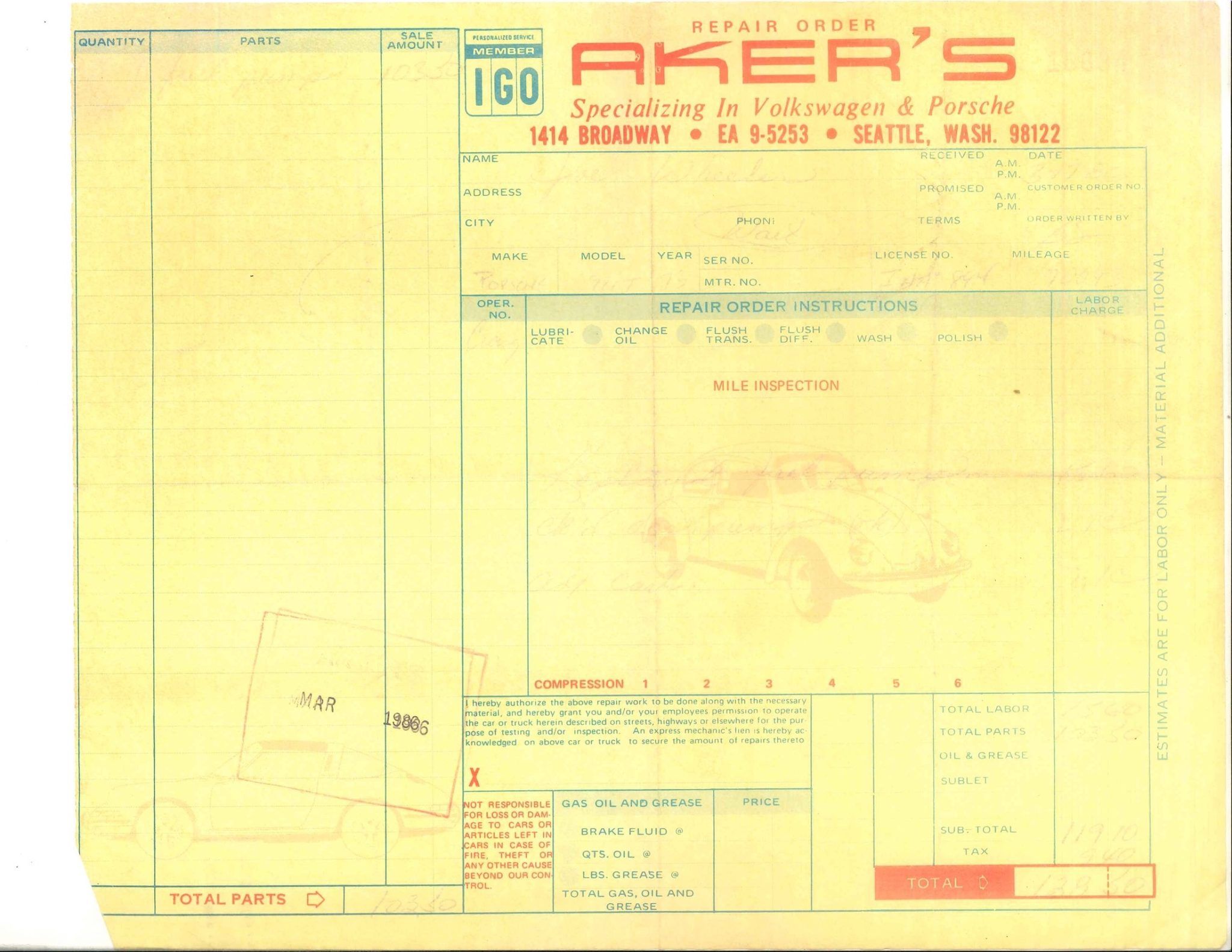 Service record