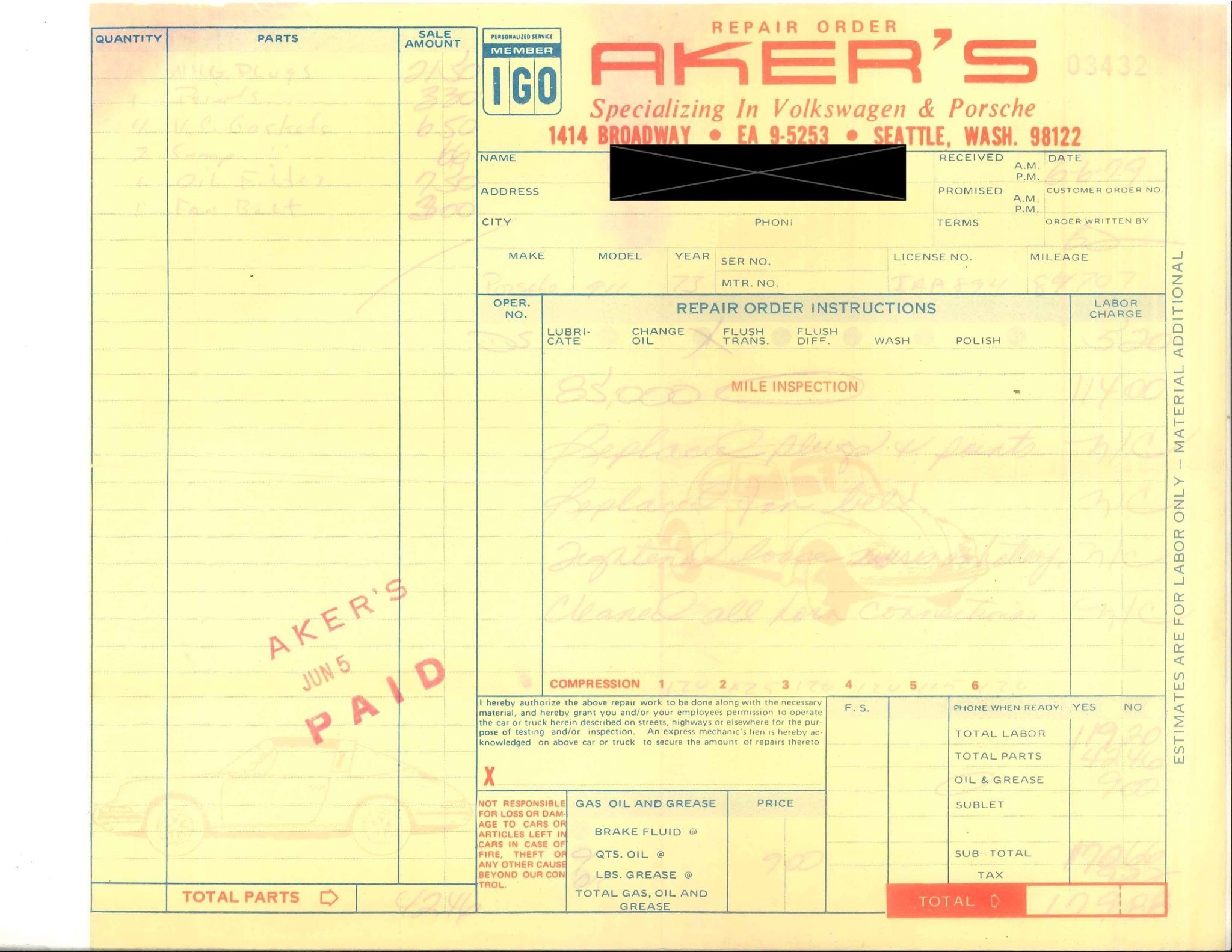 Service record