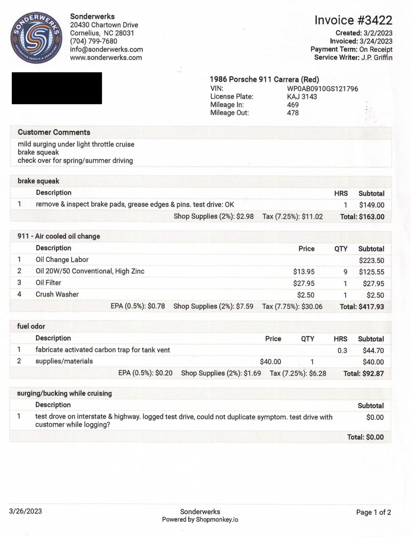 Service record