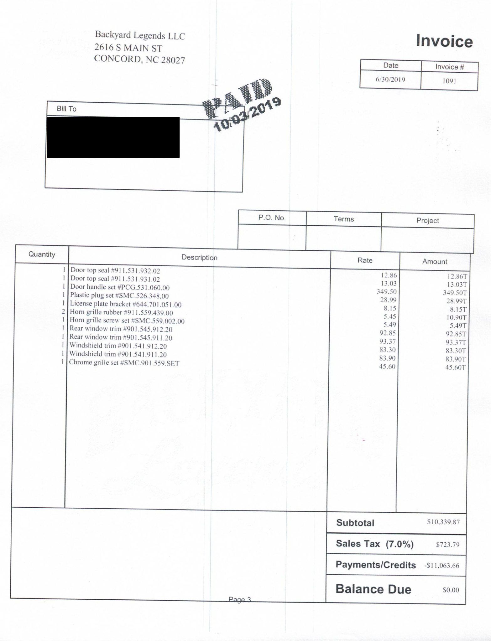 Service record