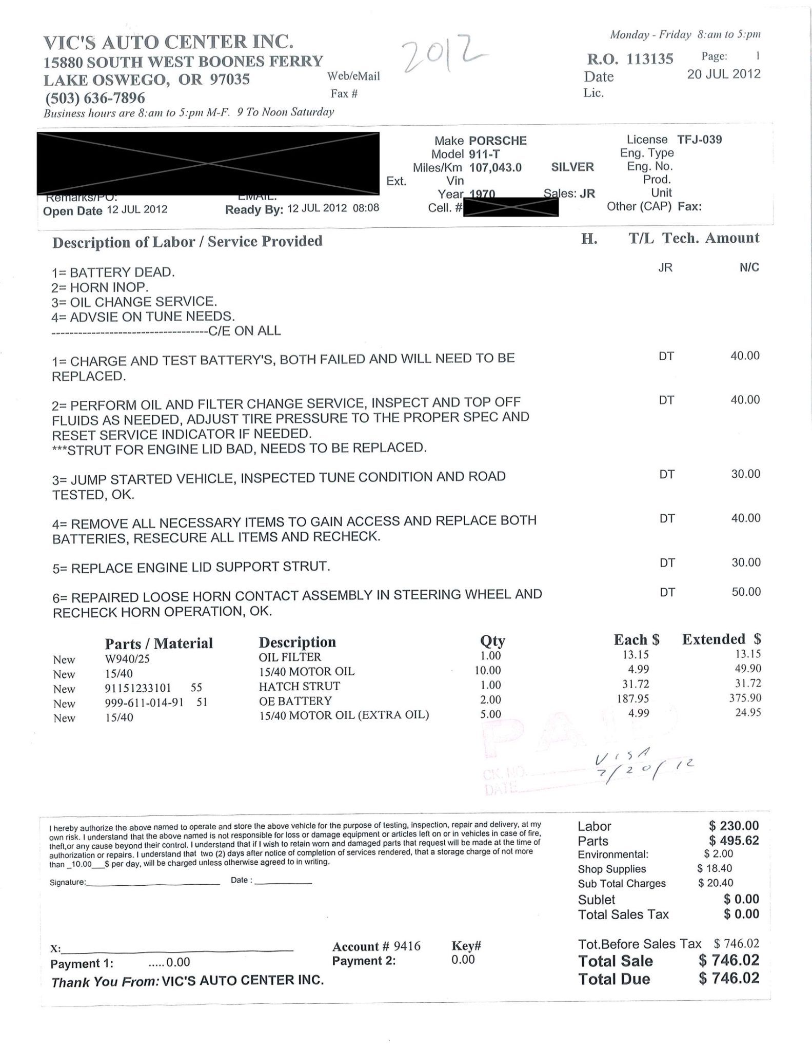 Service record