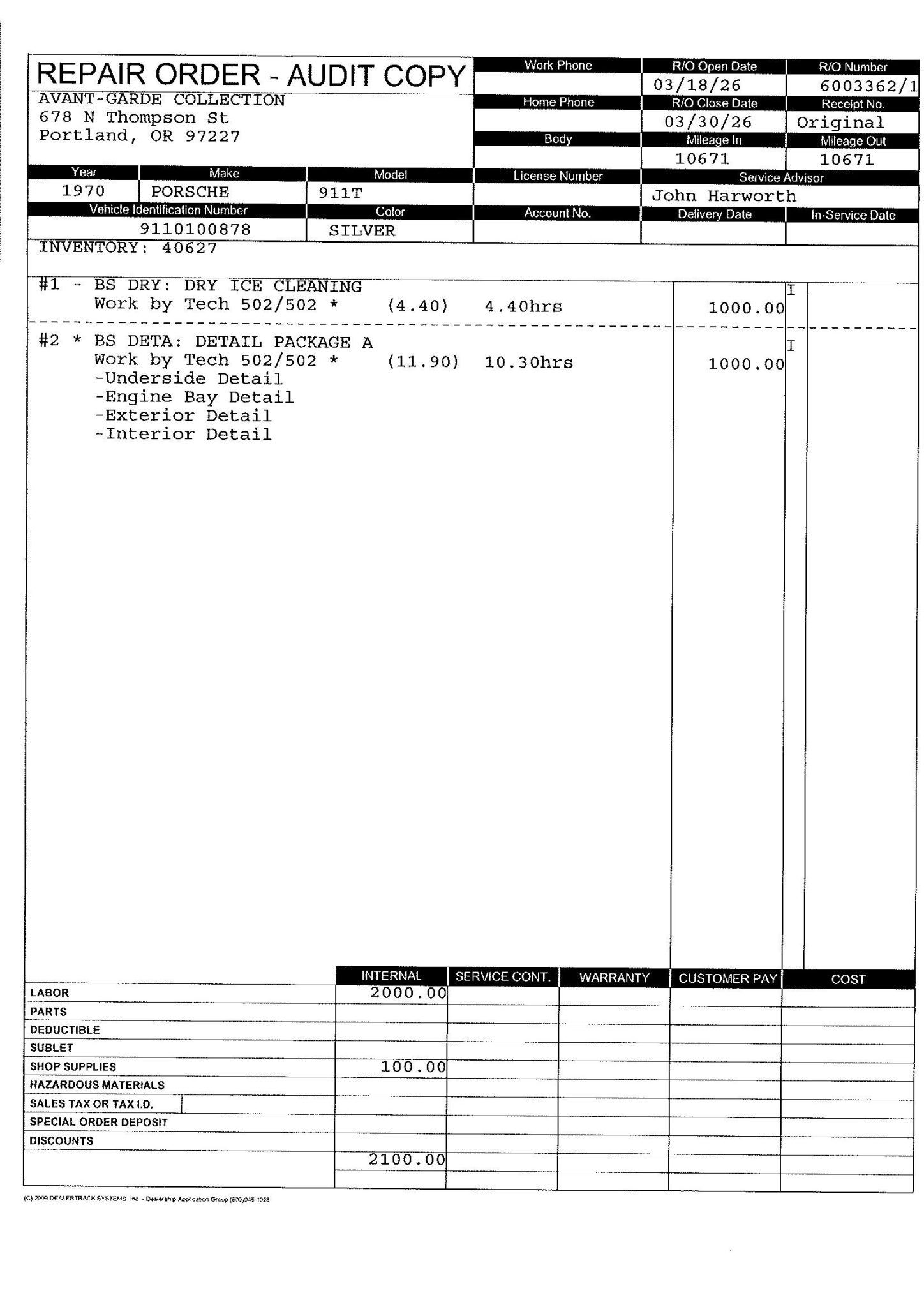 Service record