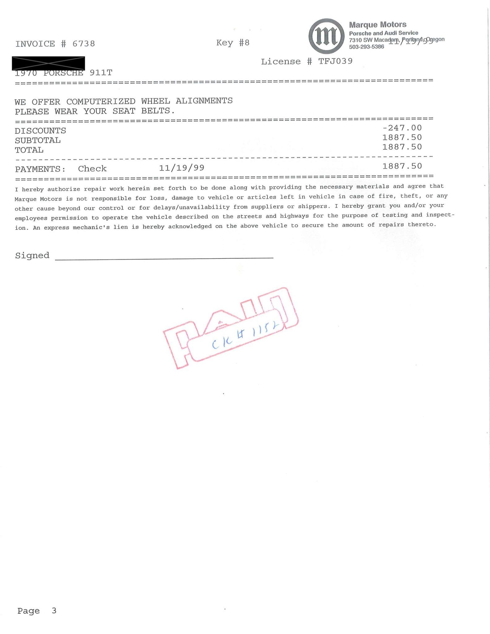 Service record
